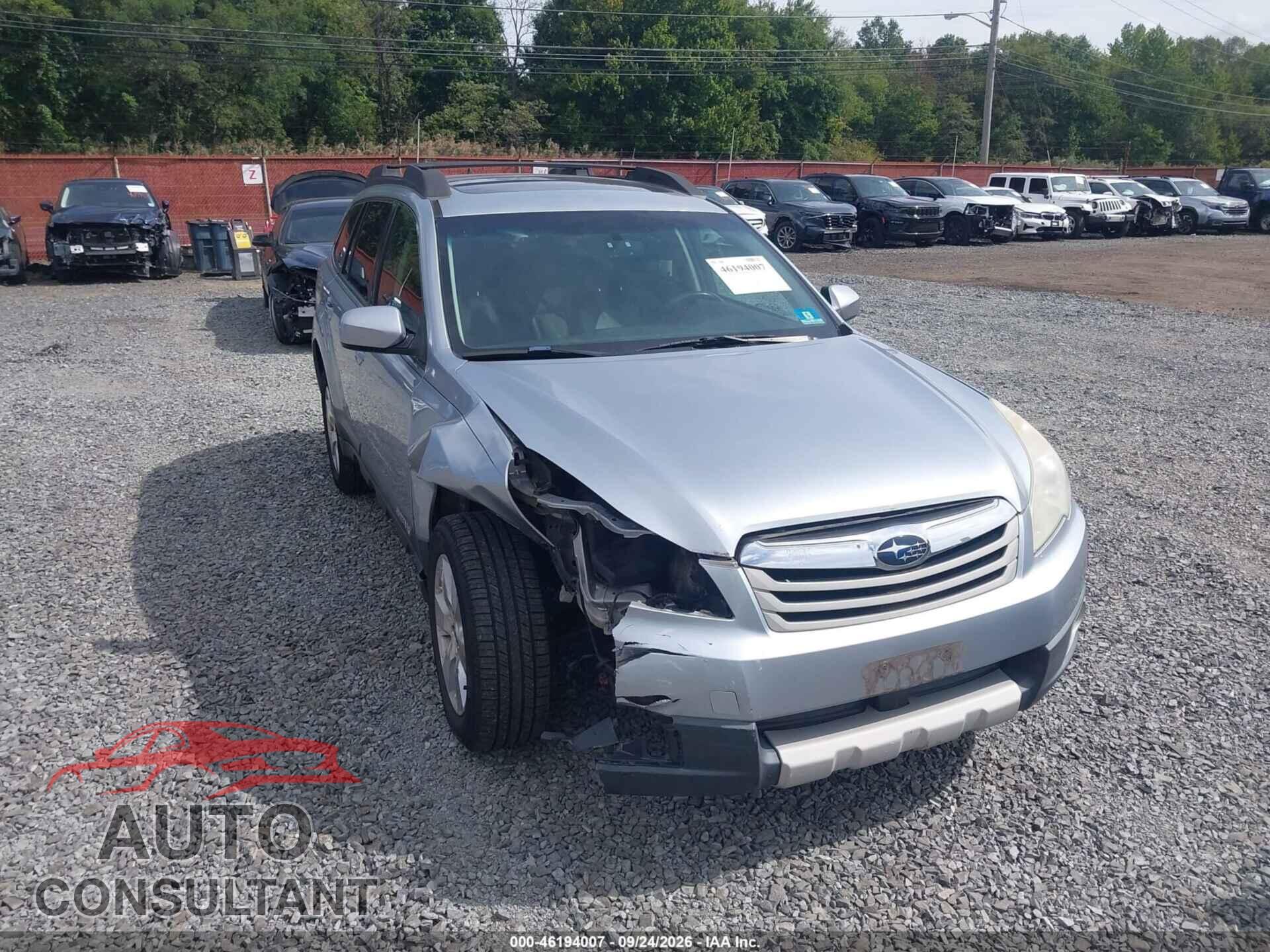 SUBARU OUTBACK 2012 - 4S4BRDKC9C2254792