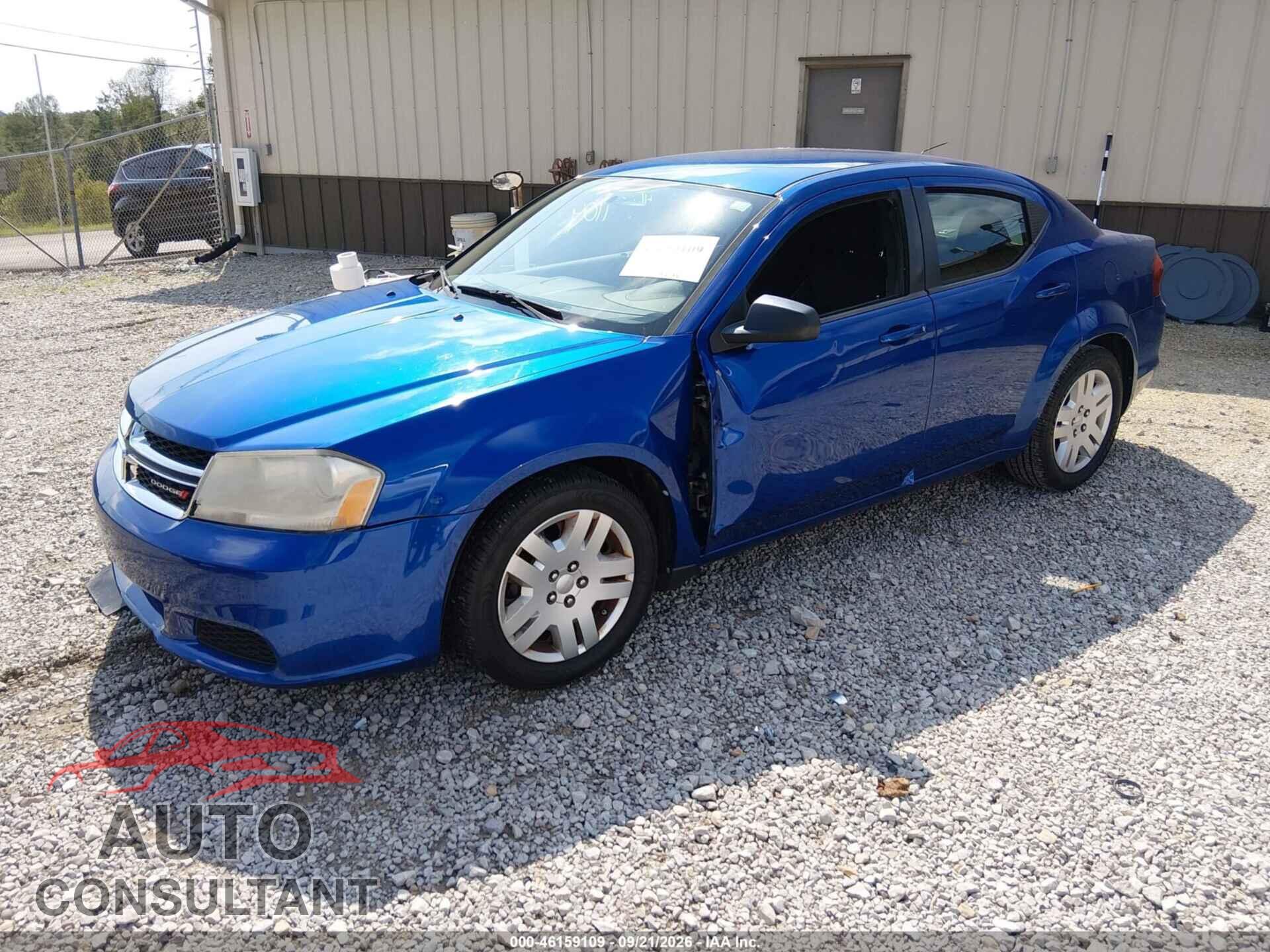 DODGE AVENGER 2013 - 1C3CDZAB6DN594015