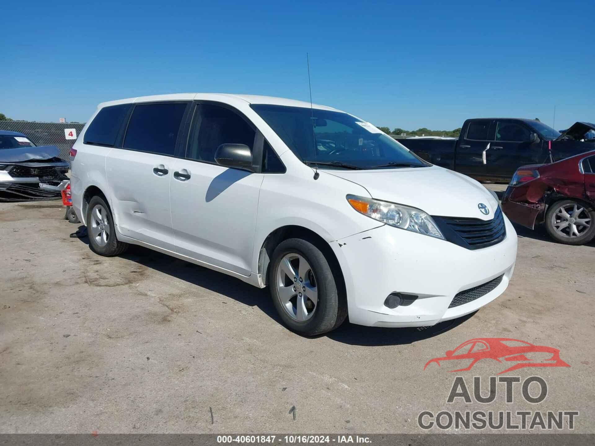 TOYOTA SIENNA 2012 - 5TDKA3DC7CS015656