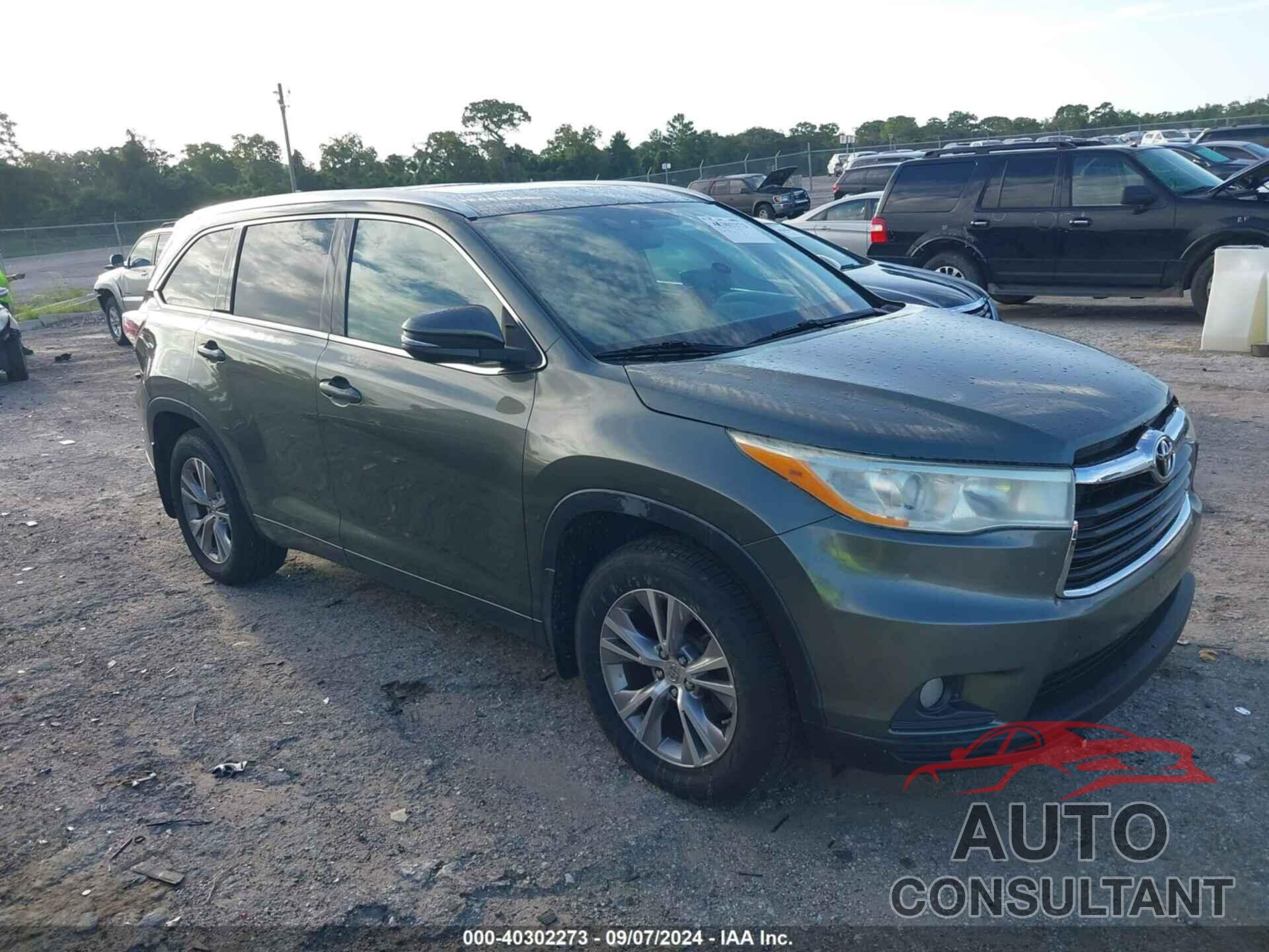 TOYOTA HIGHLANDER 2014 - 5TDJKRFH1ES004515