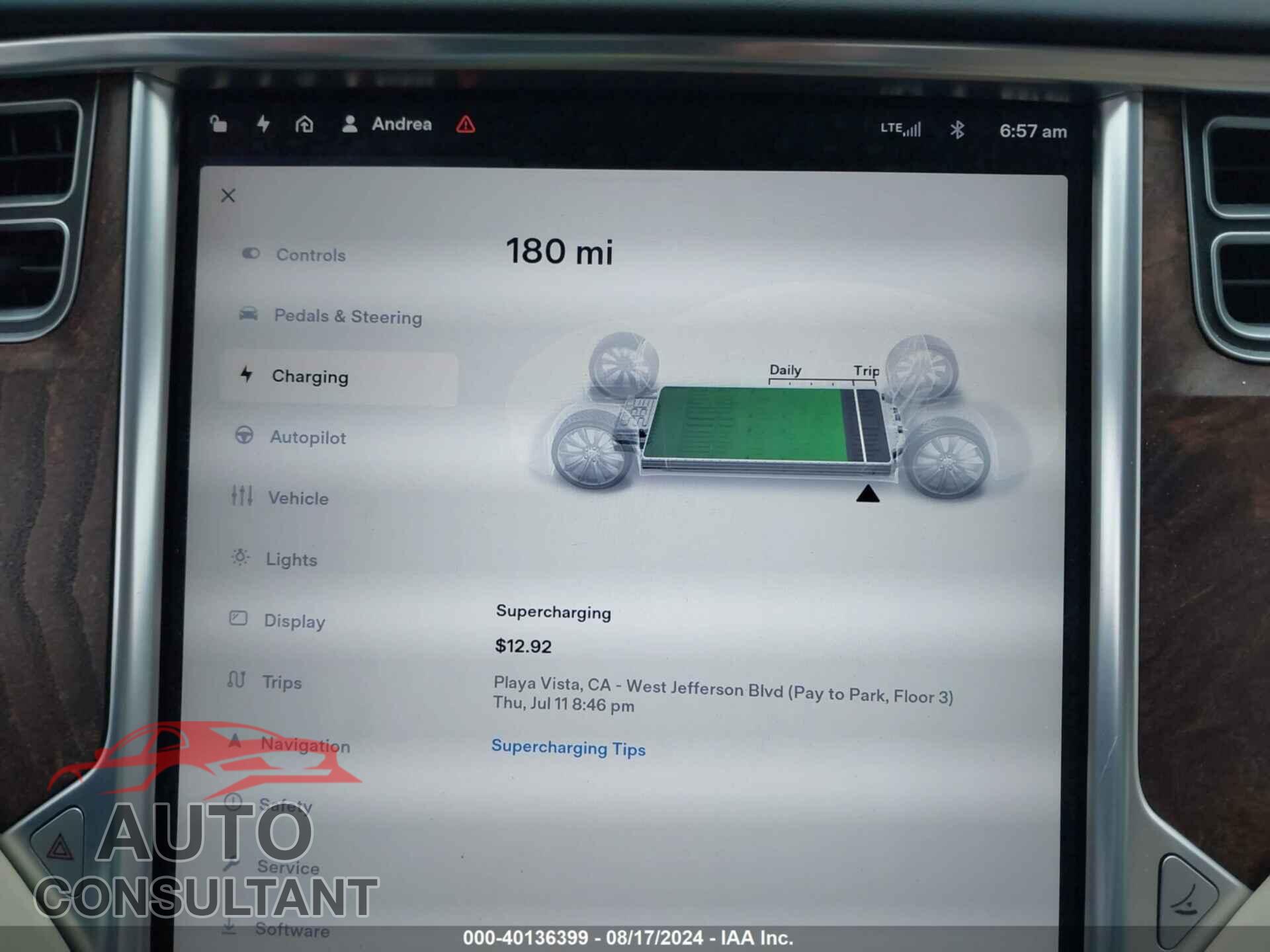 TESLA MODEL S 2017 - 5YJSA1E13HF189401