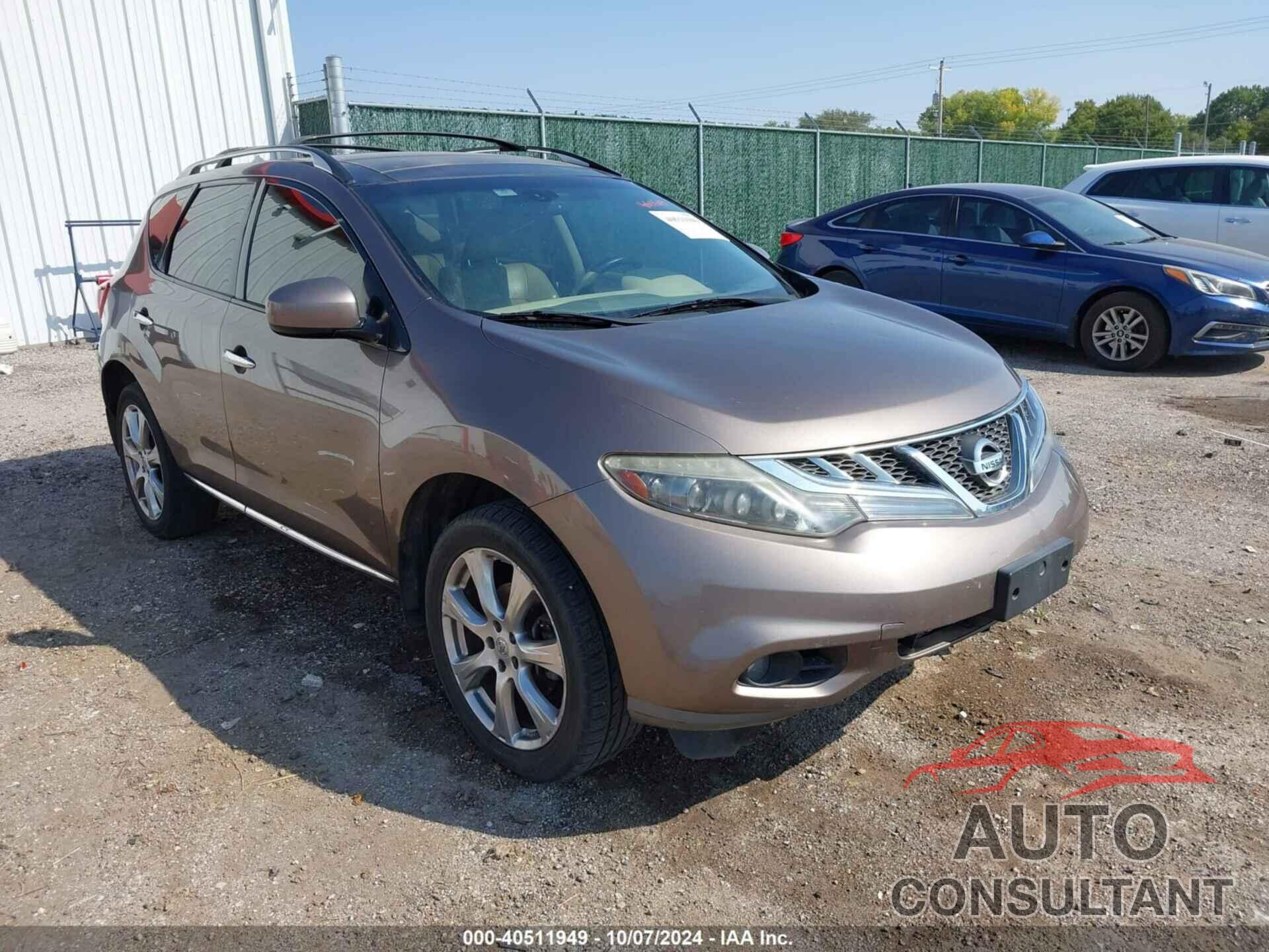 NISSAN MURANO 2012 - JN8AZ1MU3CW106204