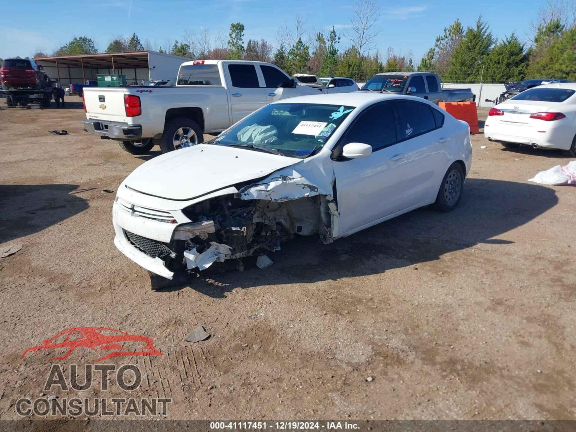 DODGE DART 2015 - 1C3CDFAAXFD415831