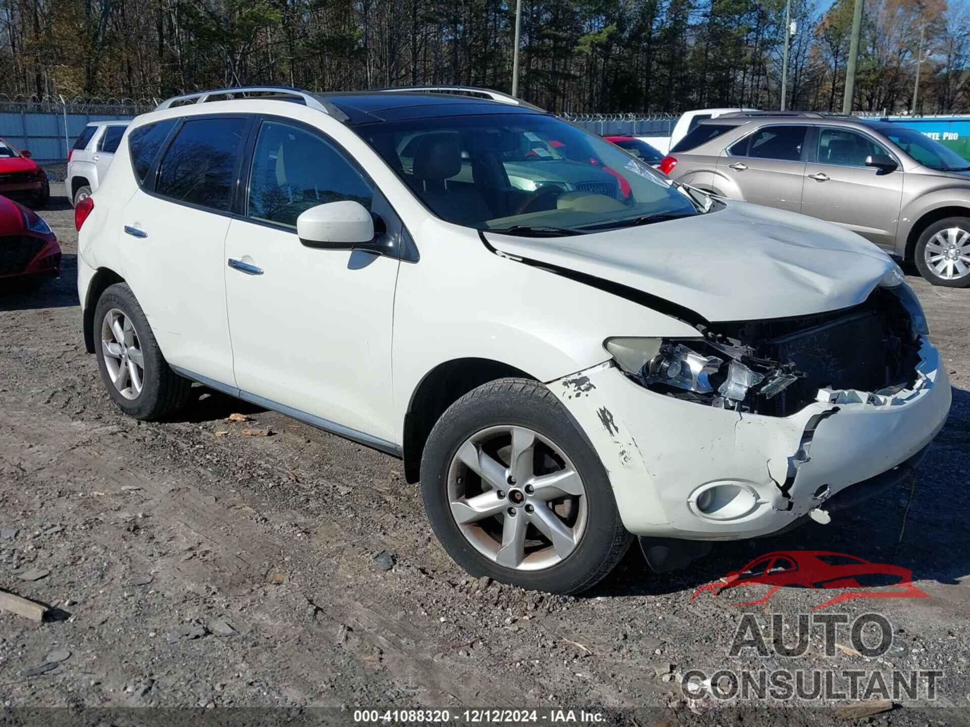 NISSAN MURANO 2009 - JN8AZ18W59W206213