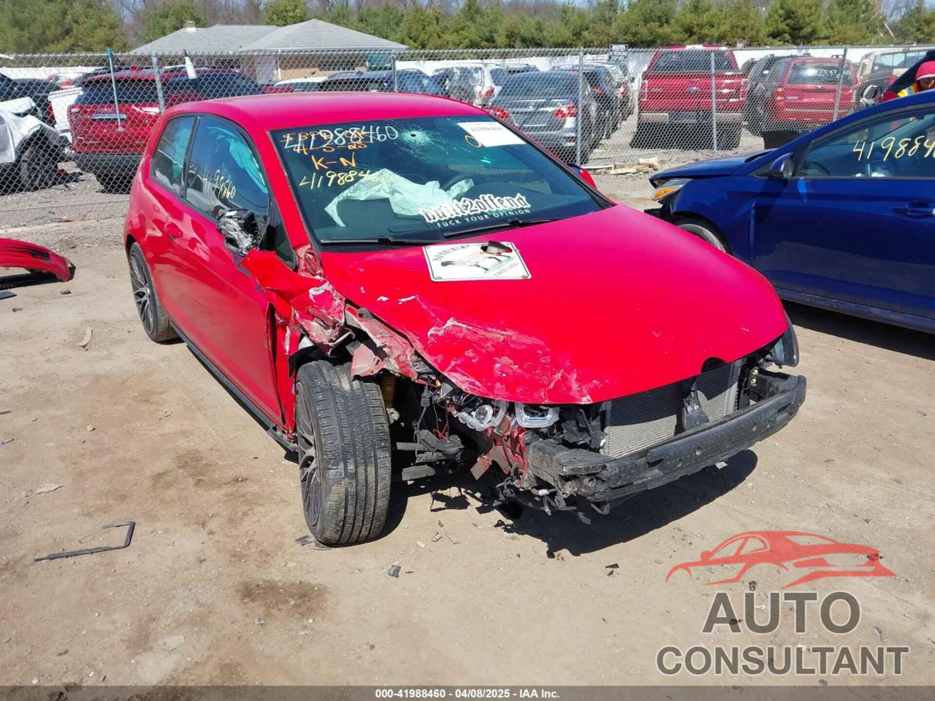 VOLKSWAGEN GOLF GTI 2016 - 3VWY47AU0GM057899