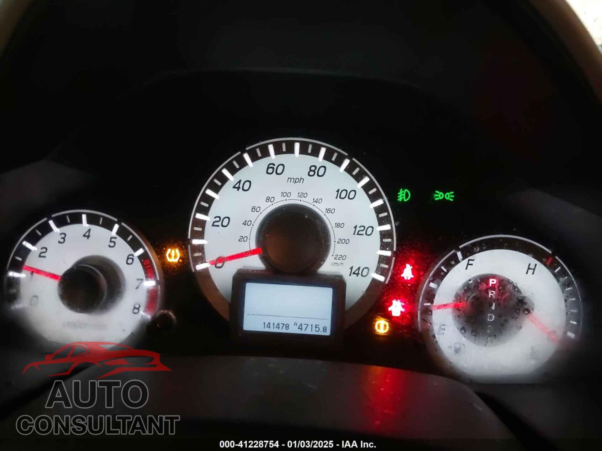 HONDA PILOT 2012 - 5FNYF3H96CB041955
