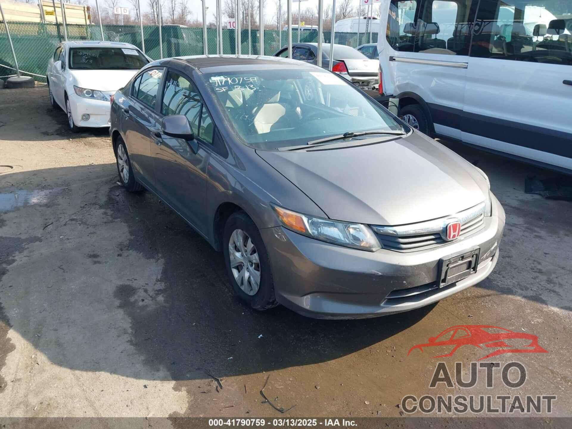 HONDA CIVIC 2012 - 19XFB2F52CE377234