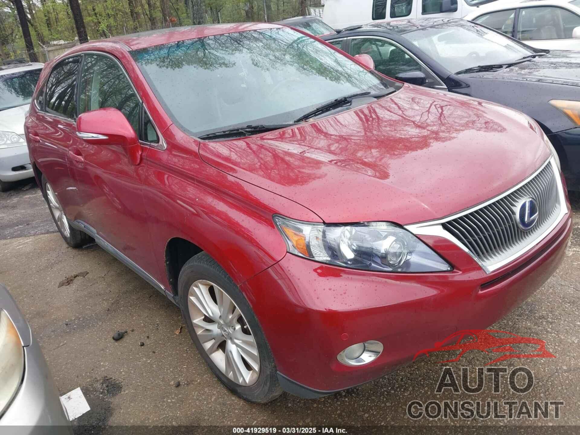 LEXUS RX 450H 2010 - JTJZB1BA0A2001438