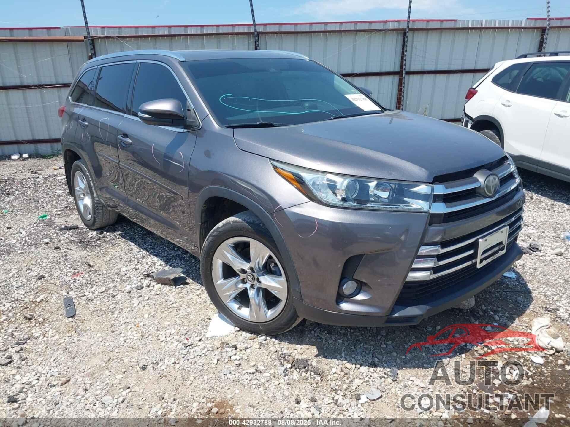 TOYOTA HIGHLANDER 2018 - 5TDDZRFH2JS830860