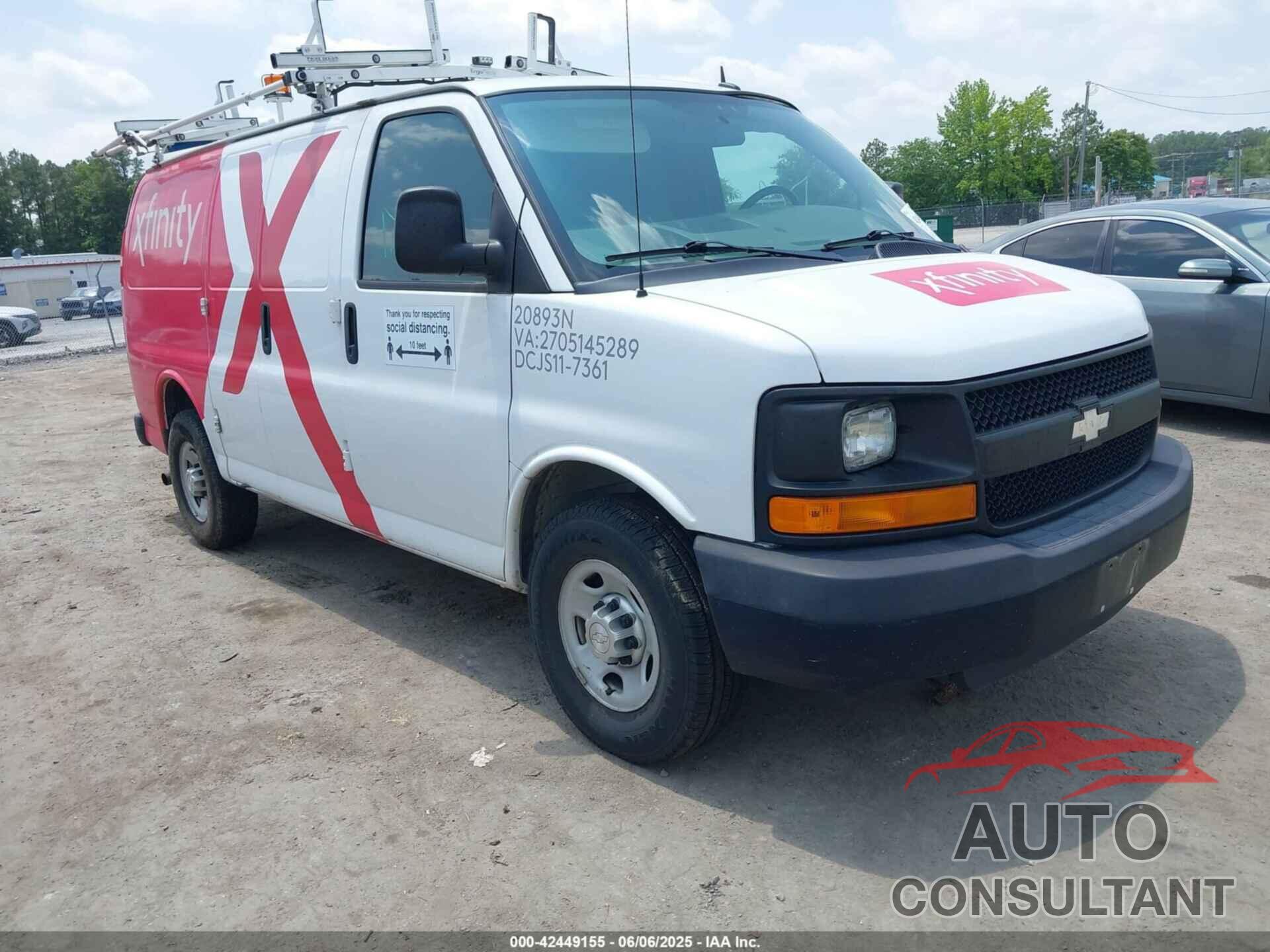 CHEVROLET EXPRESS 2500 2015 - 1GCWGFCF1F1160450
