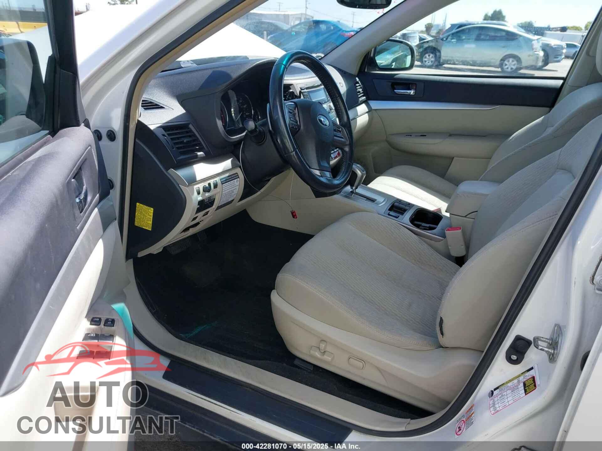 SUBARU OUTBACK 2012 - 4S4BRBCC9C3282475