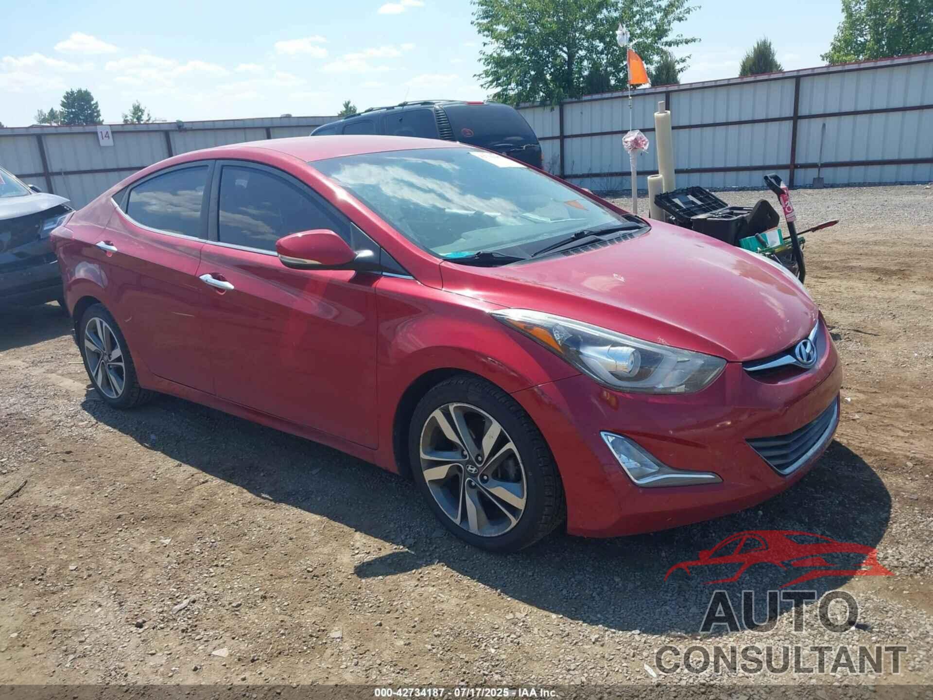 HYUNDAI ELANTRA 2016 - KMHDH4AE3GU606693