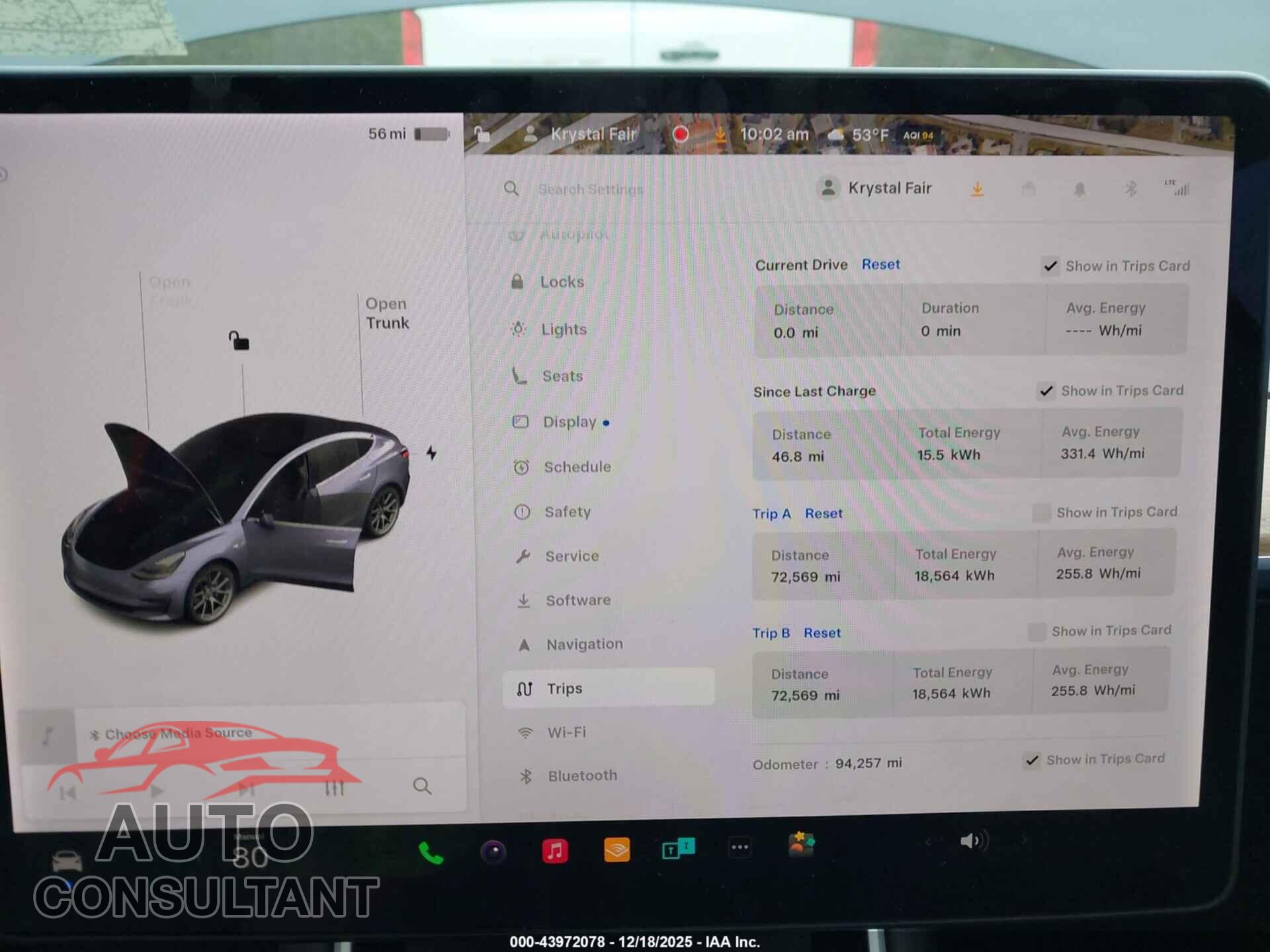 TESLA MODEL 3 2019 - 5YJ3E1EB7KF437559