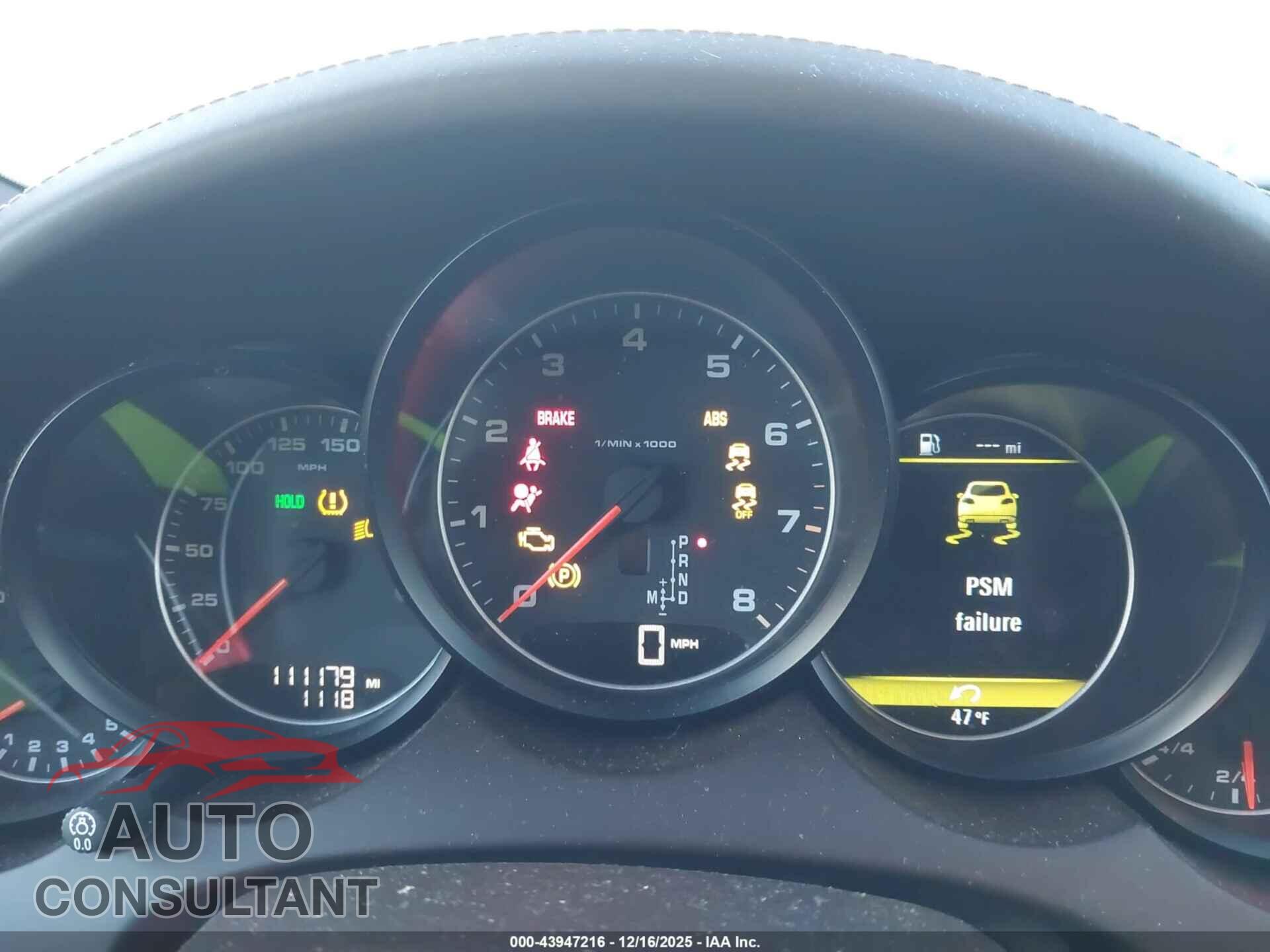 PORSCHE CAYENNE 2012 - WP1AA2A22CLA01150