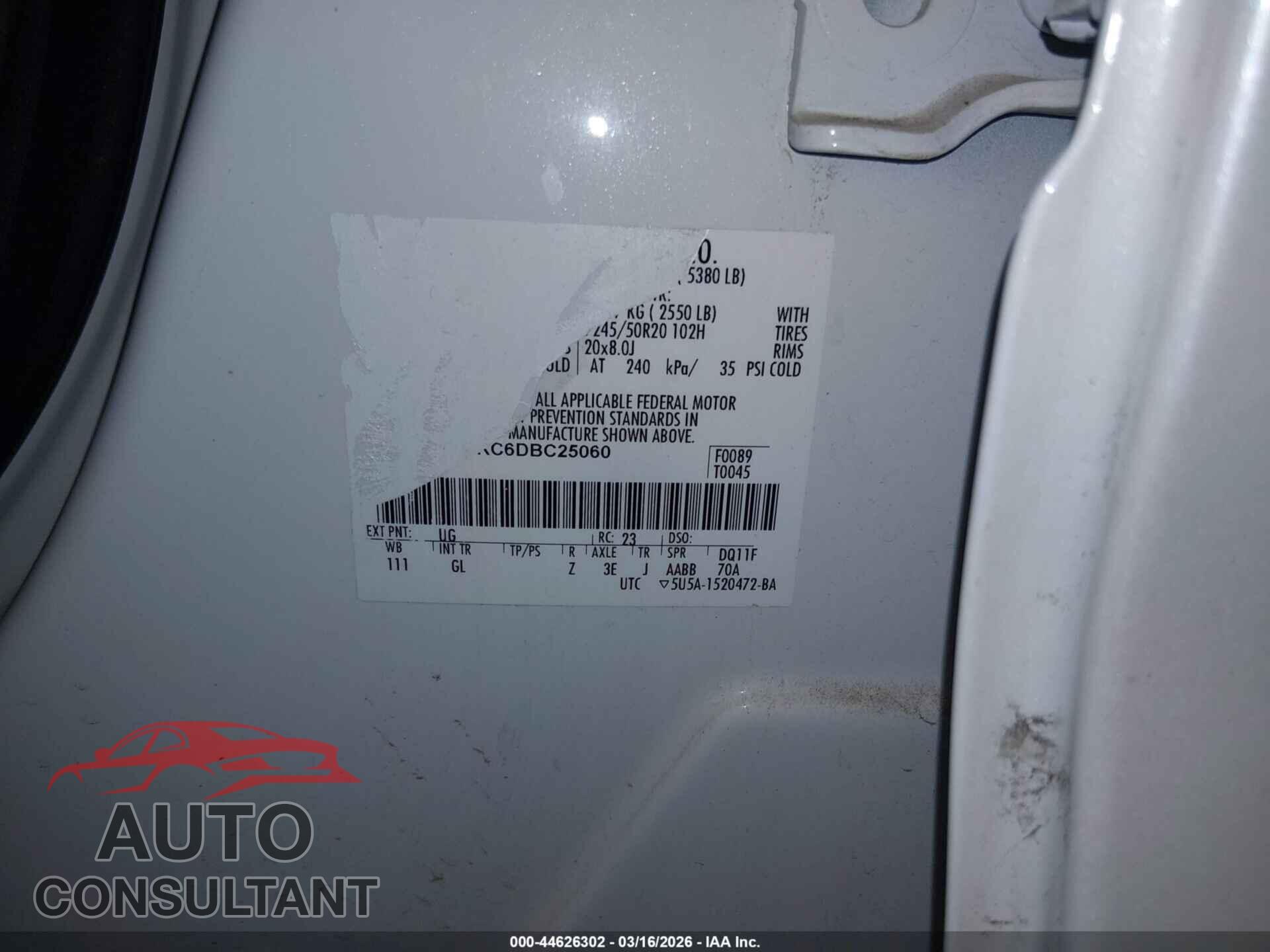 FORD EDGE 2013 - 2FMDK3KC6DBC25060