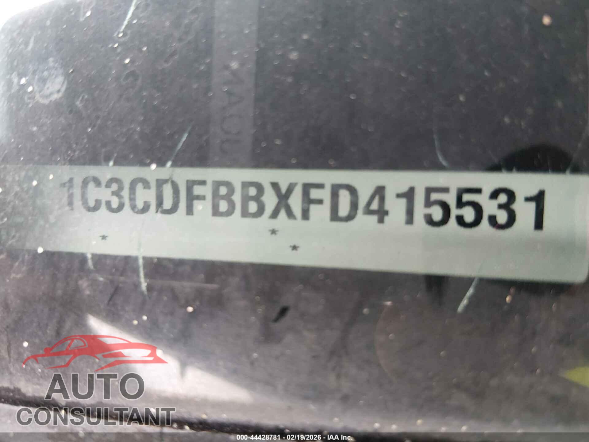 DODGE DART 2015 - 1C3CDFBBXFD415531