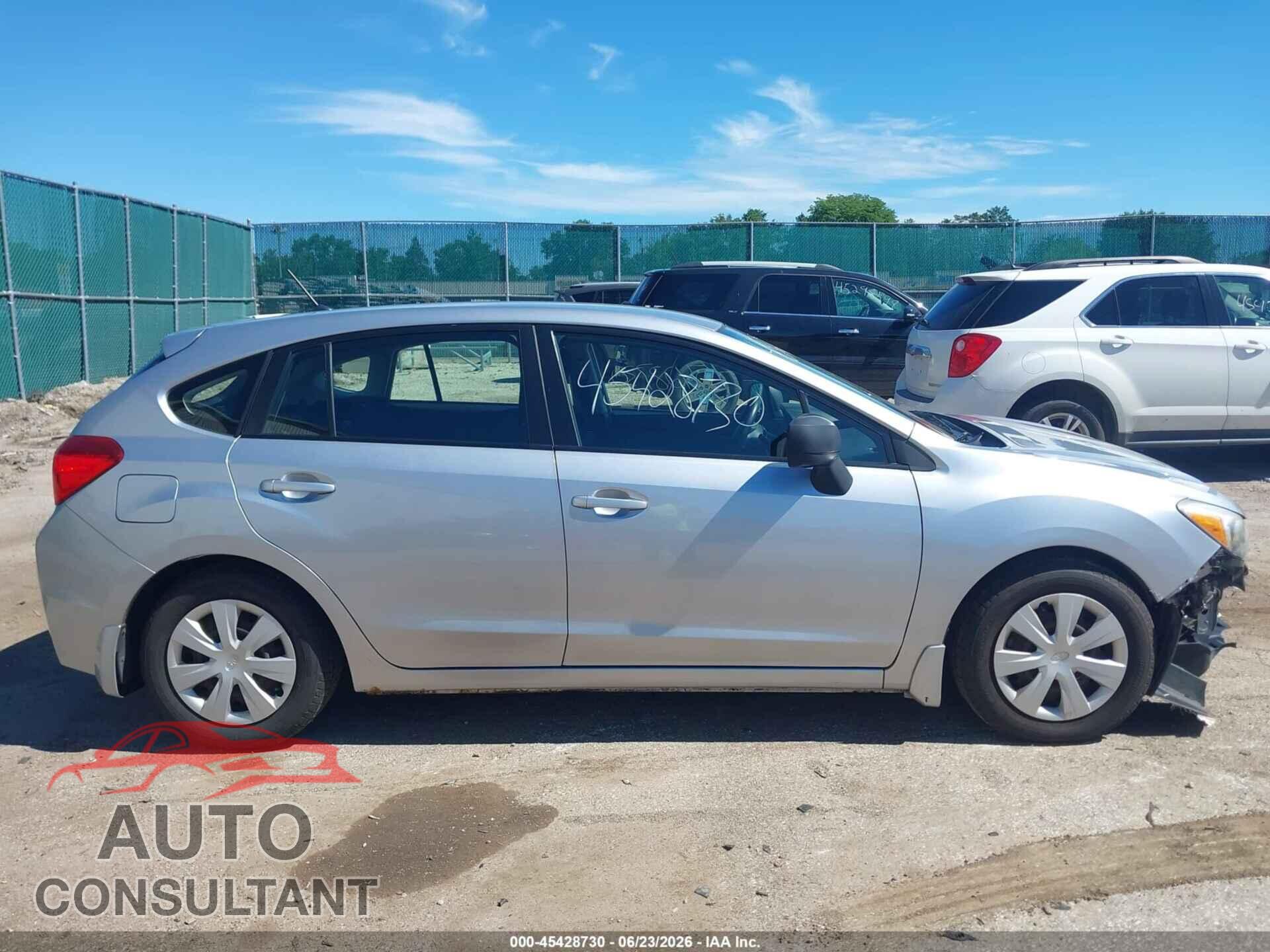 SUBARU IMPREZA 2012 - JF1GPAA61CH204014