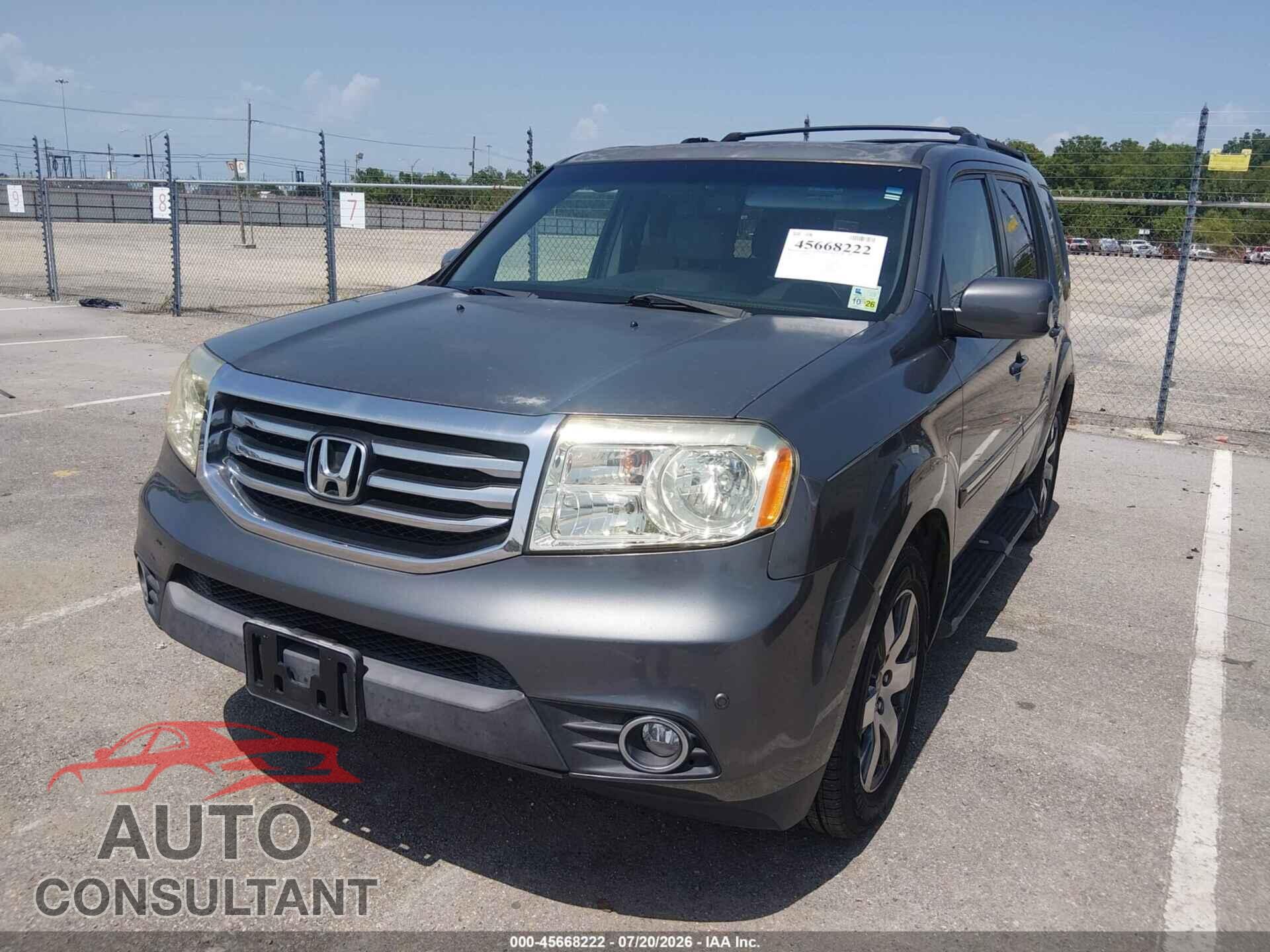 HONDA PILOT 2012 - 5FNYF3H96CB043530