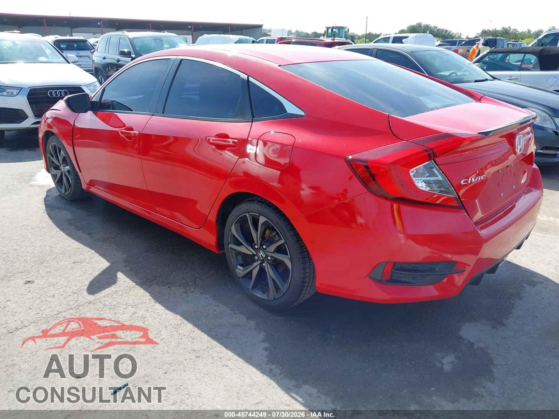 HONDA CIVIC 2019 - 2HGFC2E86KH540173