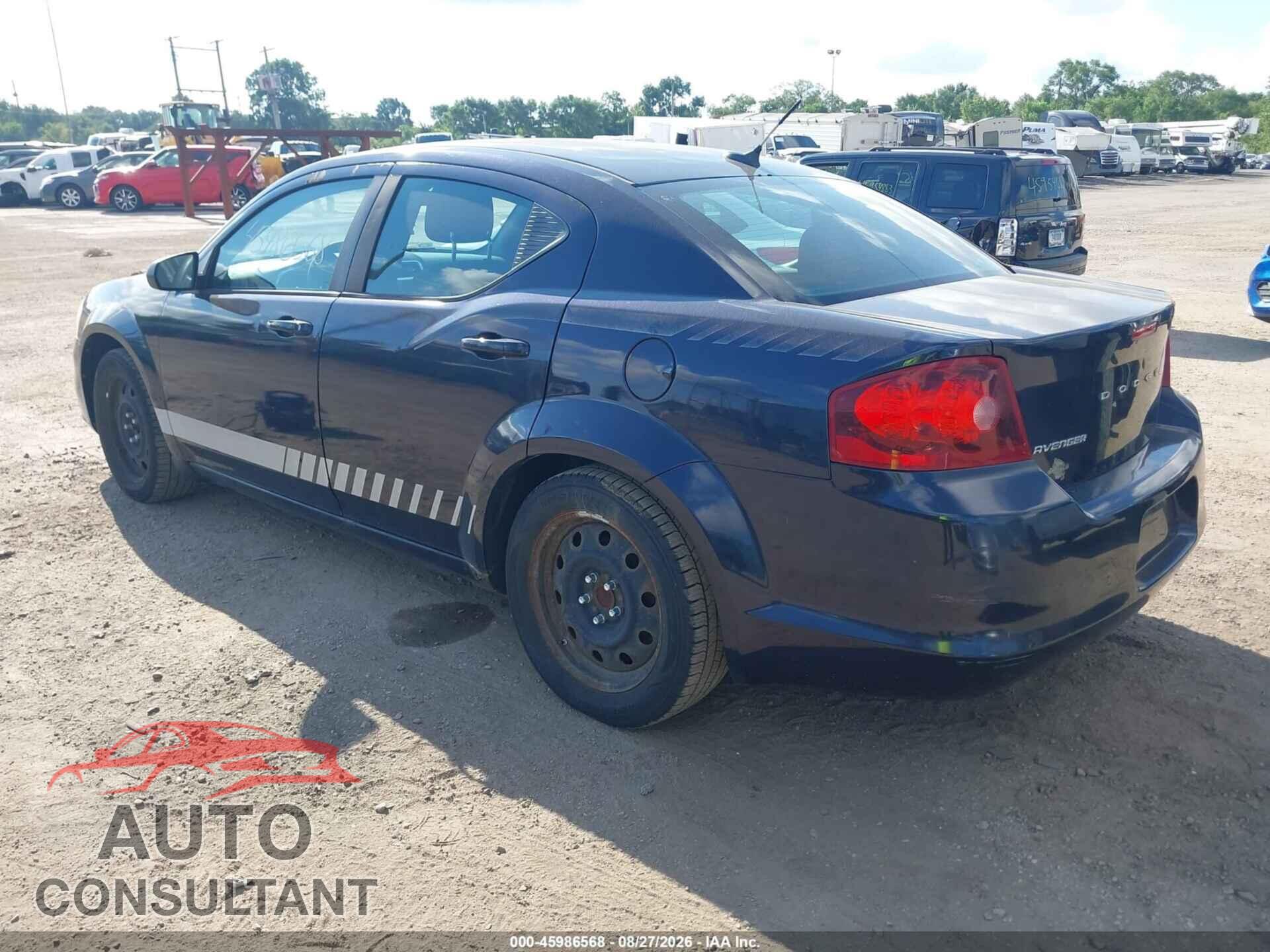 DODGE AVENGER 2012 - 1C3CDZAB5CN168346