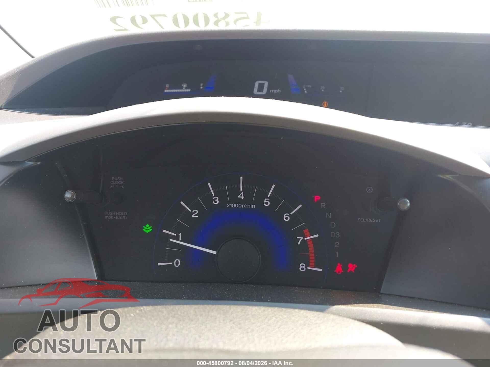 HONDA CIVIC 2012 - 19XFB2F52CE083235