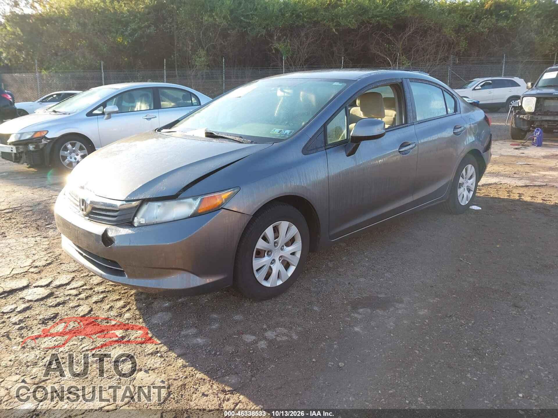 HONDA CIVIC 2012 - 19XFB2F54CE342016