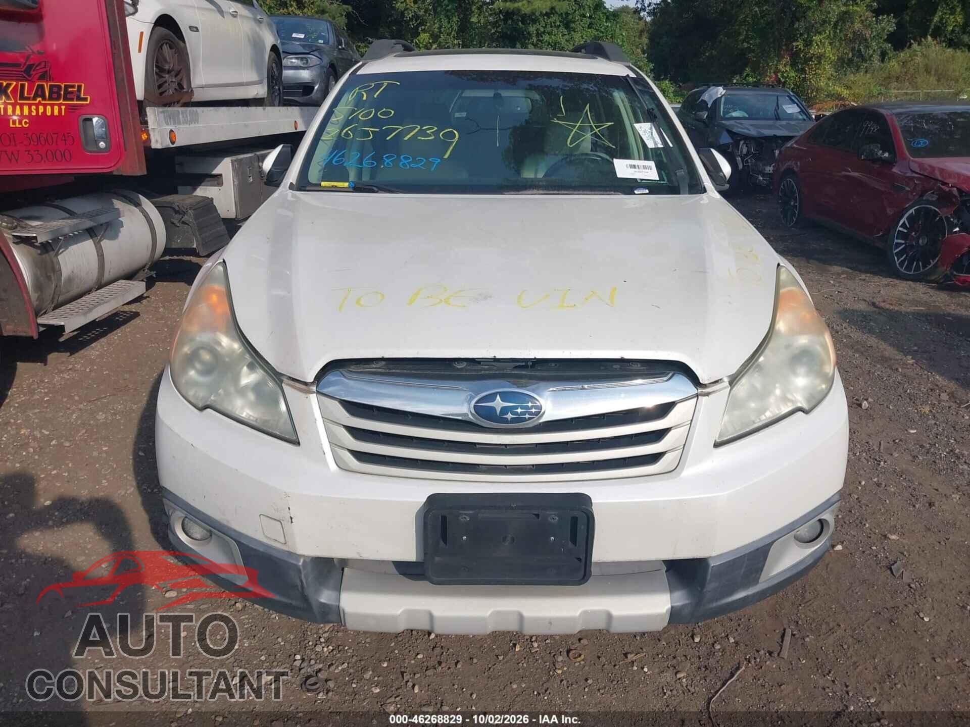 SUBARU OUTBACK 2011 - 4S4BRBKC2B3353967