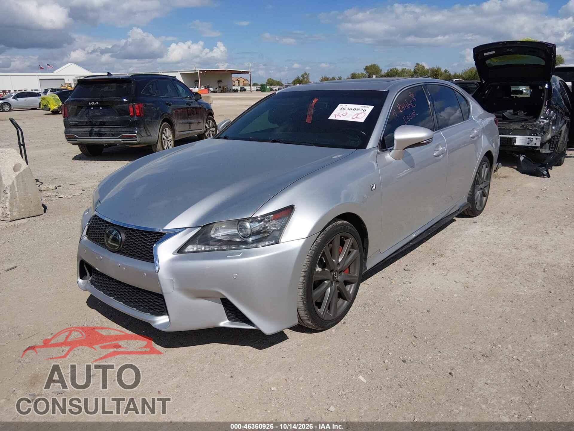 LEXUS GS 350 2013 - JTHBE1BL3D5011721