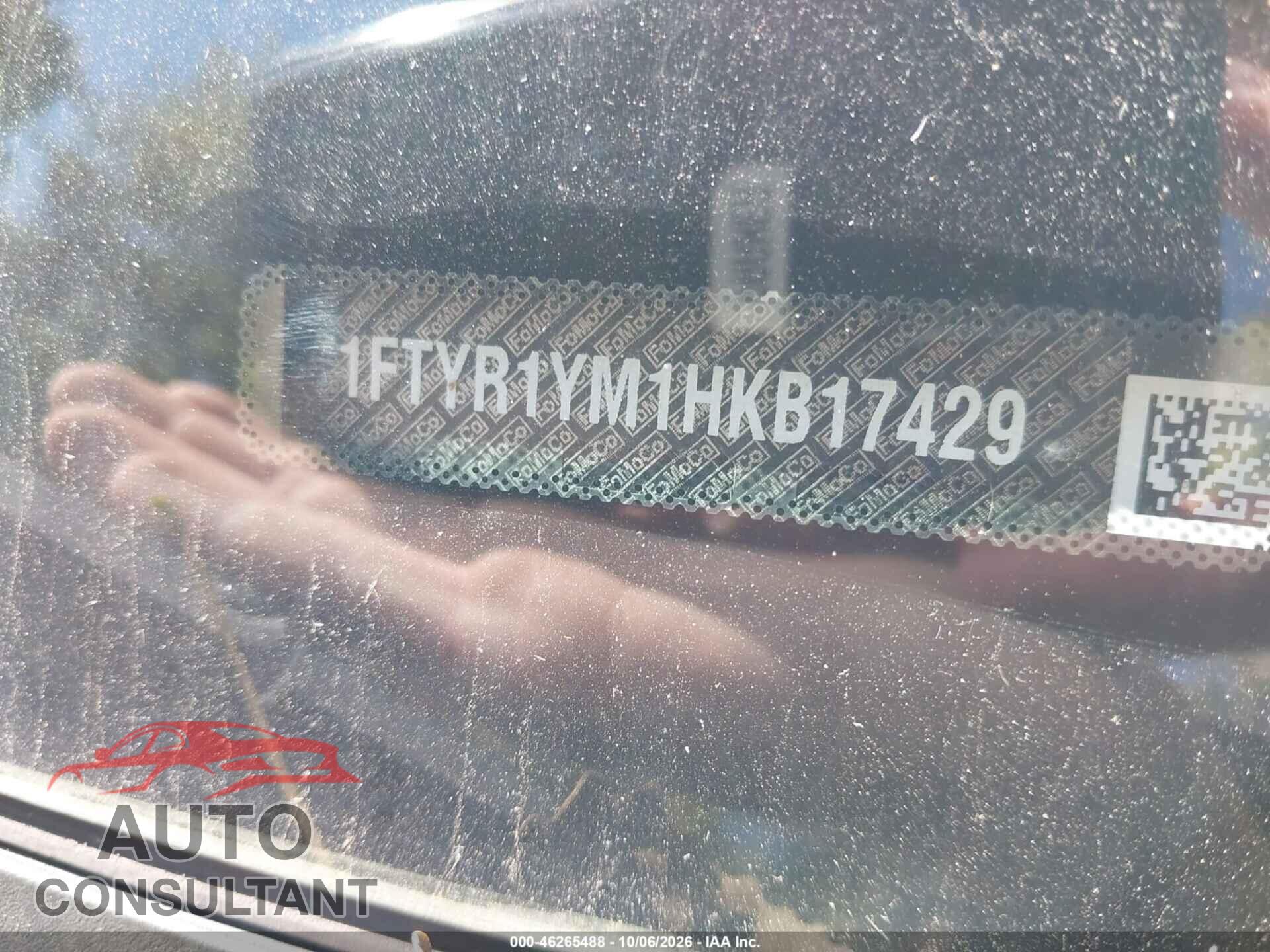 FORD TRANSIT-250 2017 - 1FTYR1YM1HKB17429