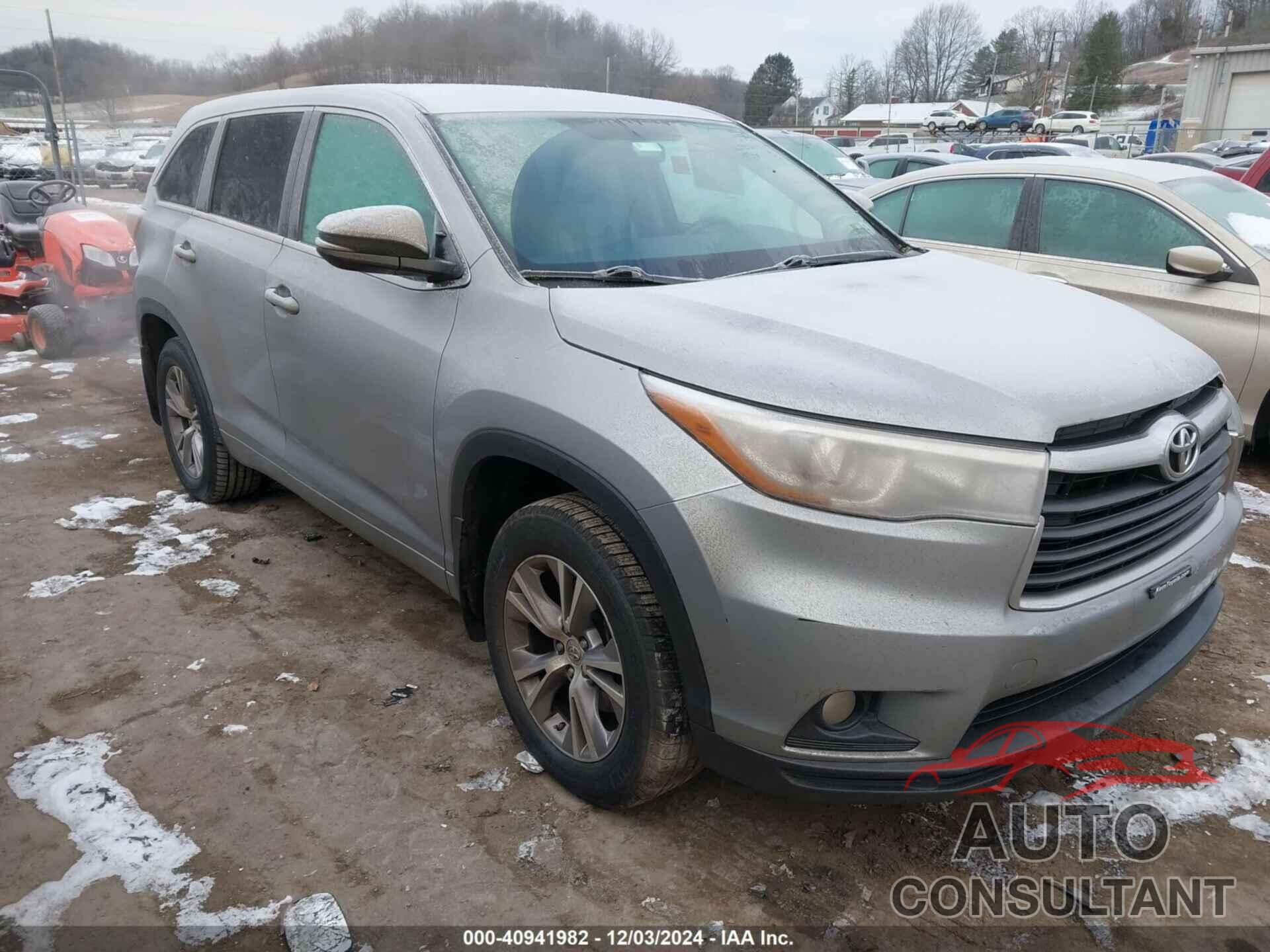 TOYOTA HIGHLANDER 2015 - 5TDBKRFH8FS173680