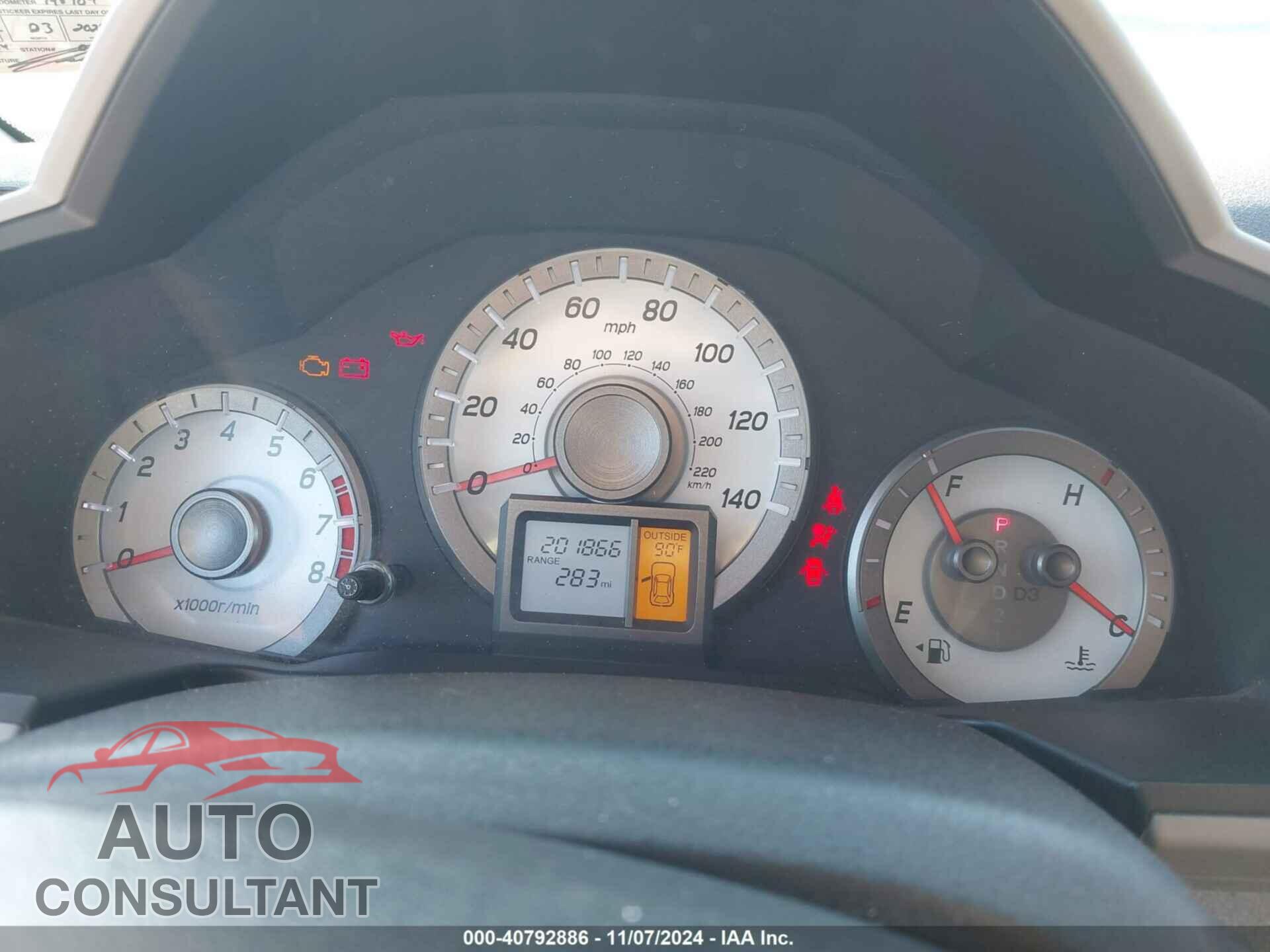 HONDA PILOT 2012 - 5FNYF4H52CB019938