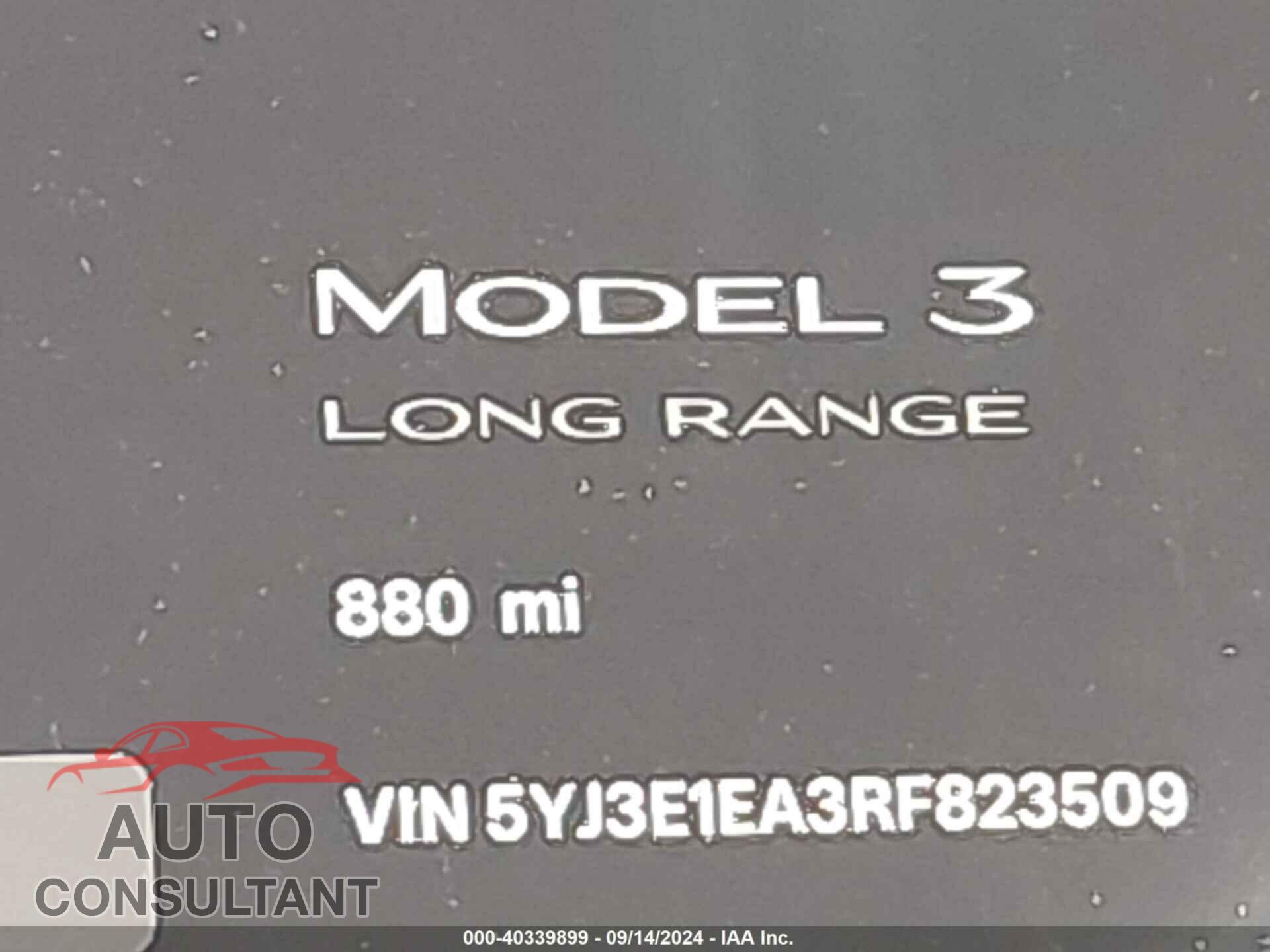 TESLA MODEL 3 2024 - 5YJ3E1EA3RF823509
