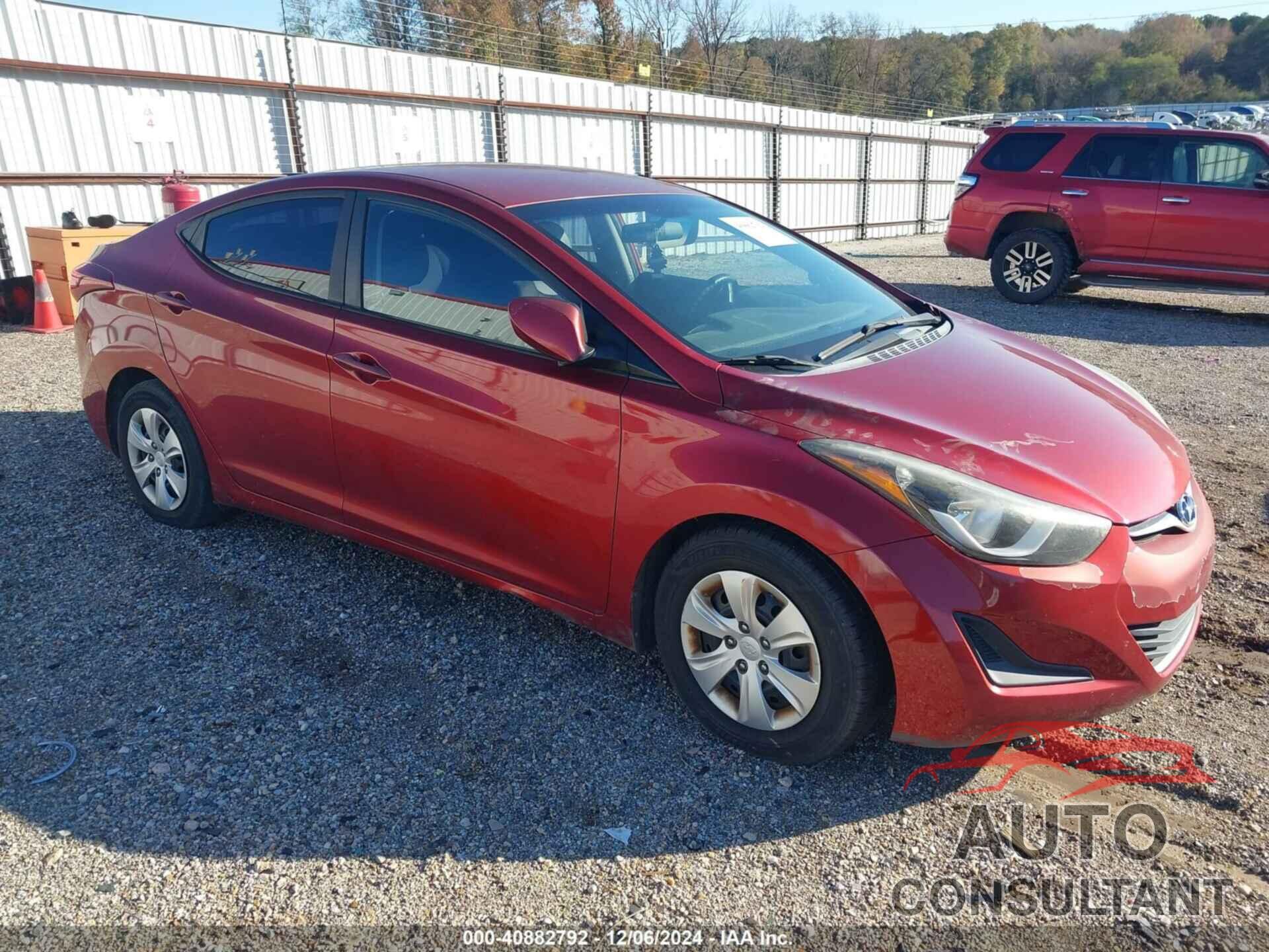 HYUNDAI ELANTRA 2016 - 5NPDH4AEXGH666694