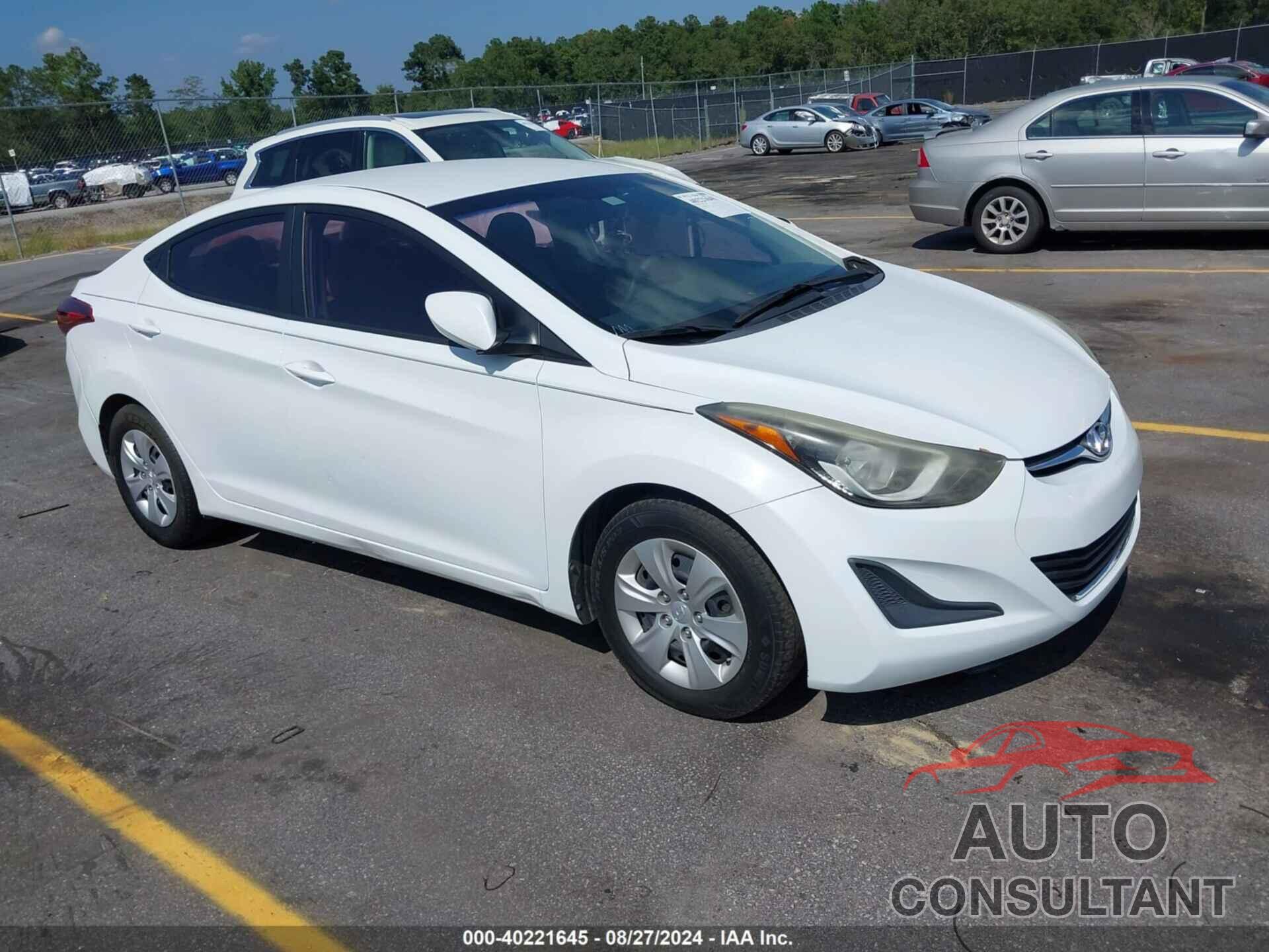 HYUNDAI ELANTRA 2016 - 5NPDH4AE9GH712919