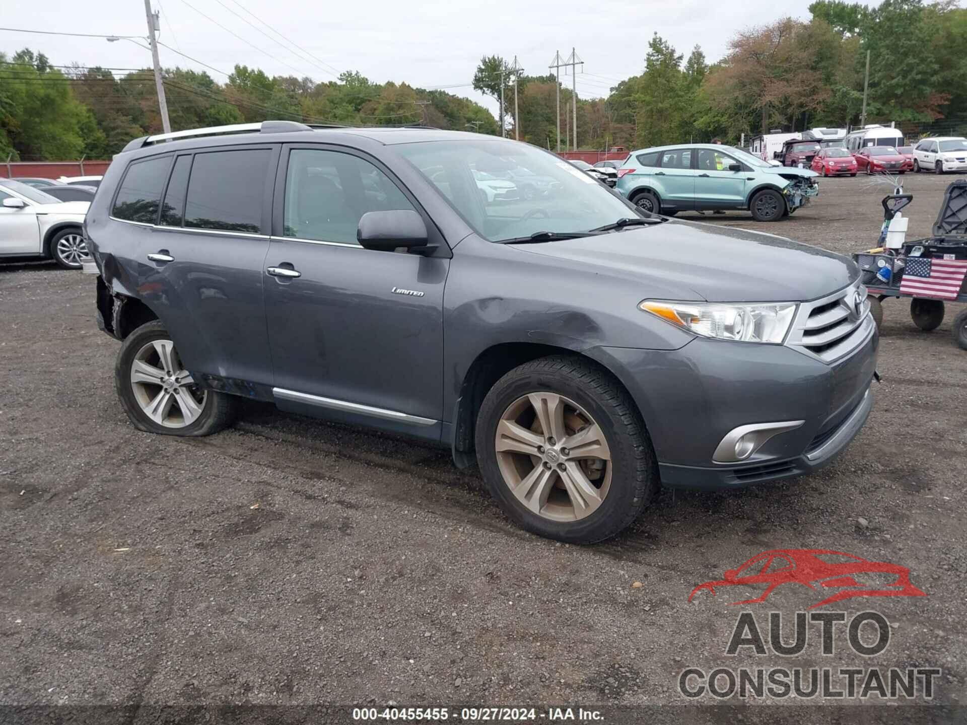 TOYOTA HIGHLANDER 2012 - 5TDDK3EH1CS138899