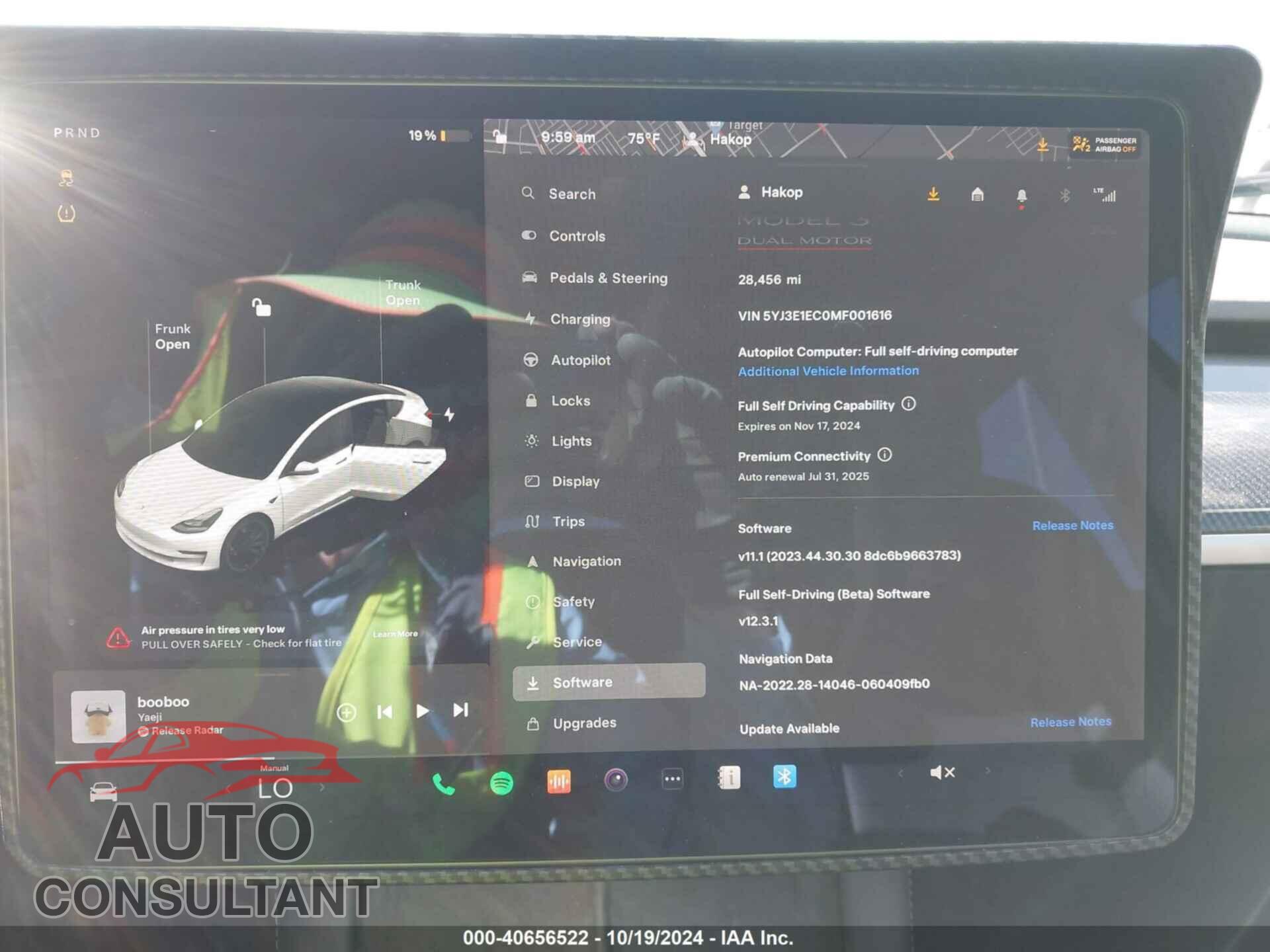 TESLA MODEL 3 2021 - 5YJ3E1EC0MF001616