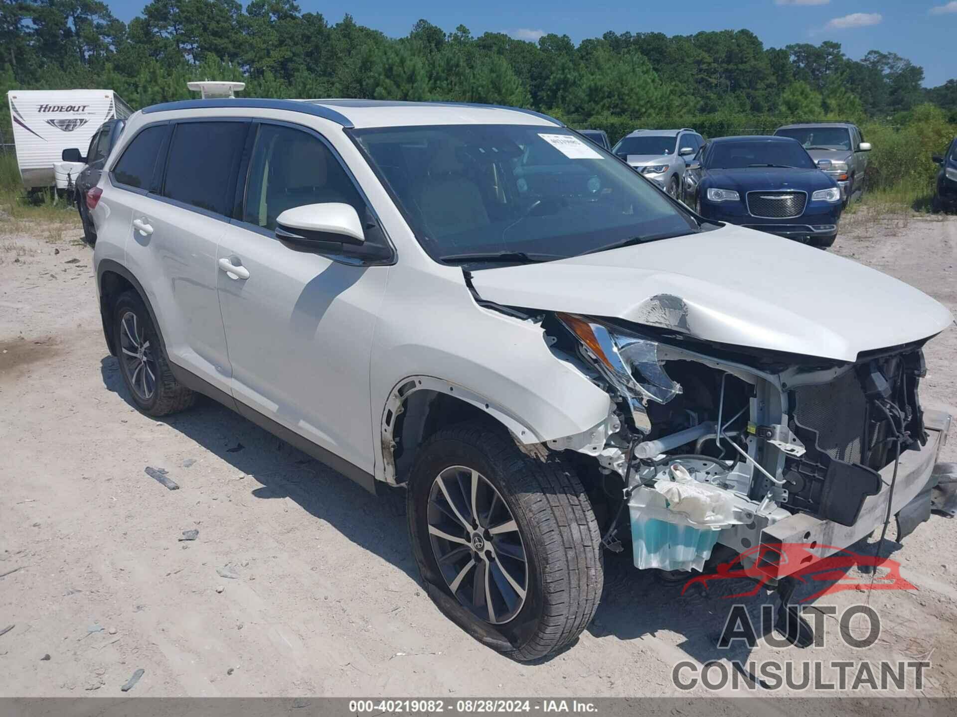 TOYOTA HIGHLANDER 2019 - 5TDJZRFH8KS924469