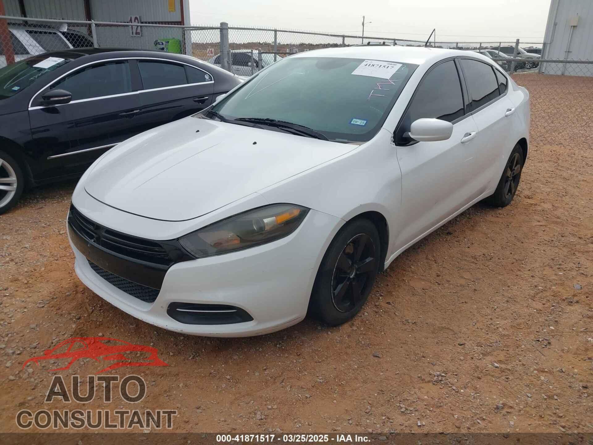 DODGE DART 2015 - 1C3CDFBB8FD390323