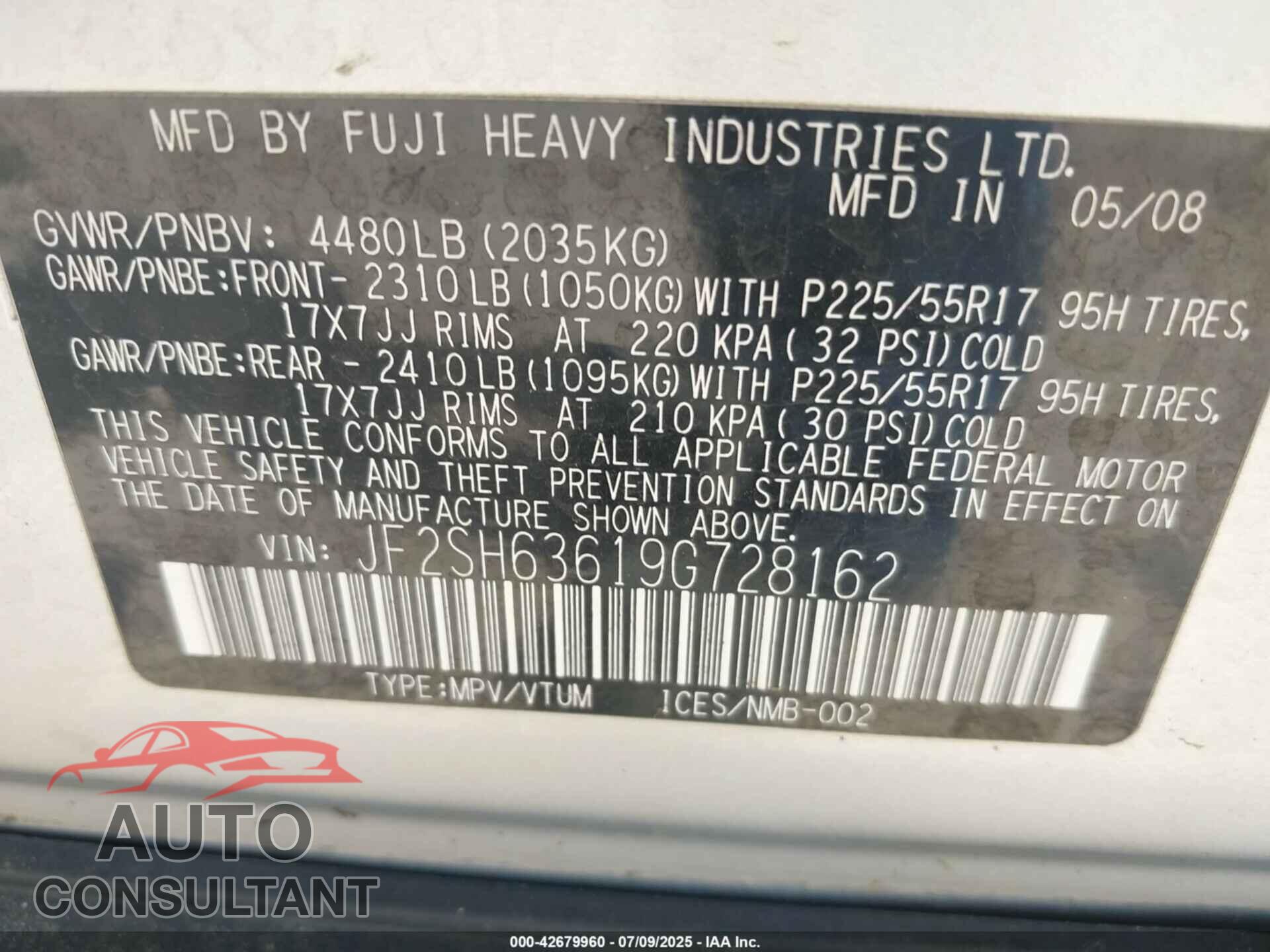 SUBARU OUTBACK 2014 - 4S4BRCCC8E3311019