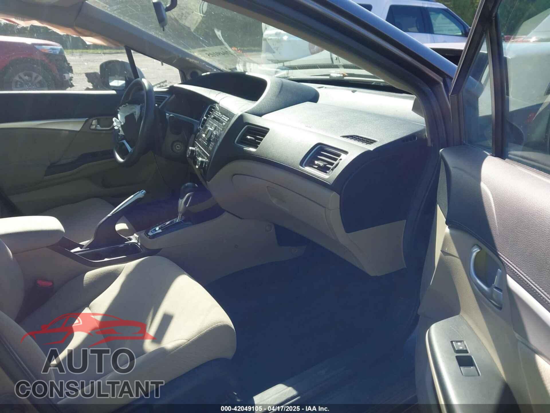 HONDA CIVIC 2013 - 19XFB2F89DE268328