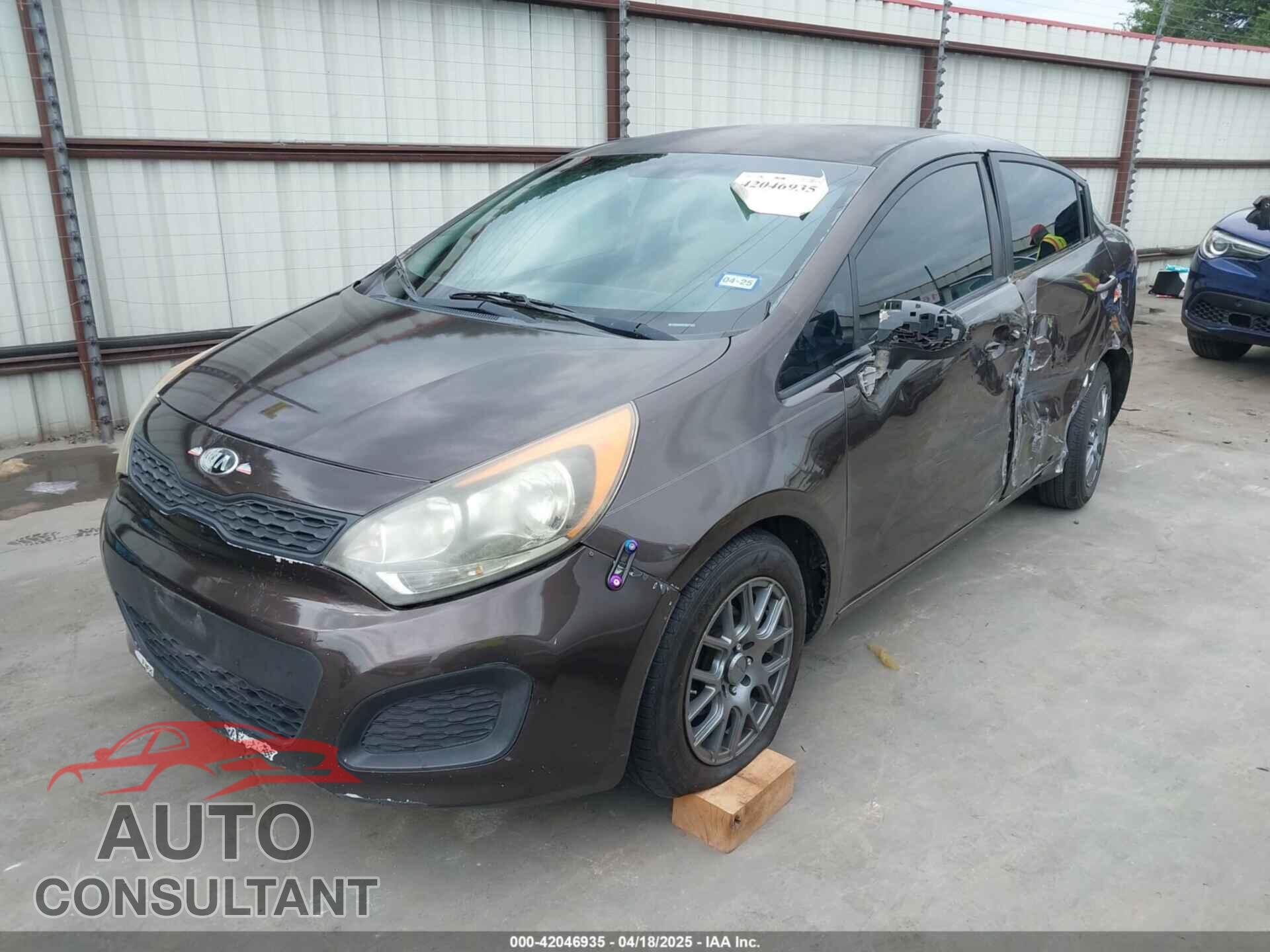 KIA RIO 2012 - KNADN4A36C6047793
