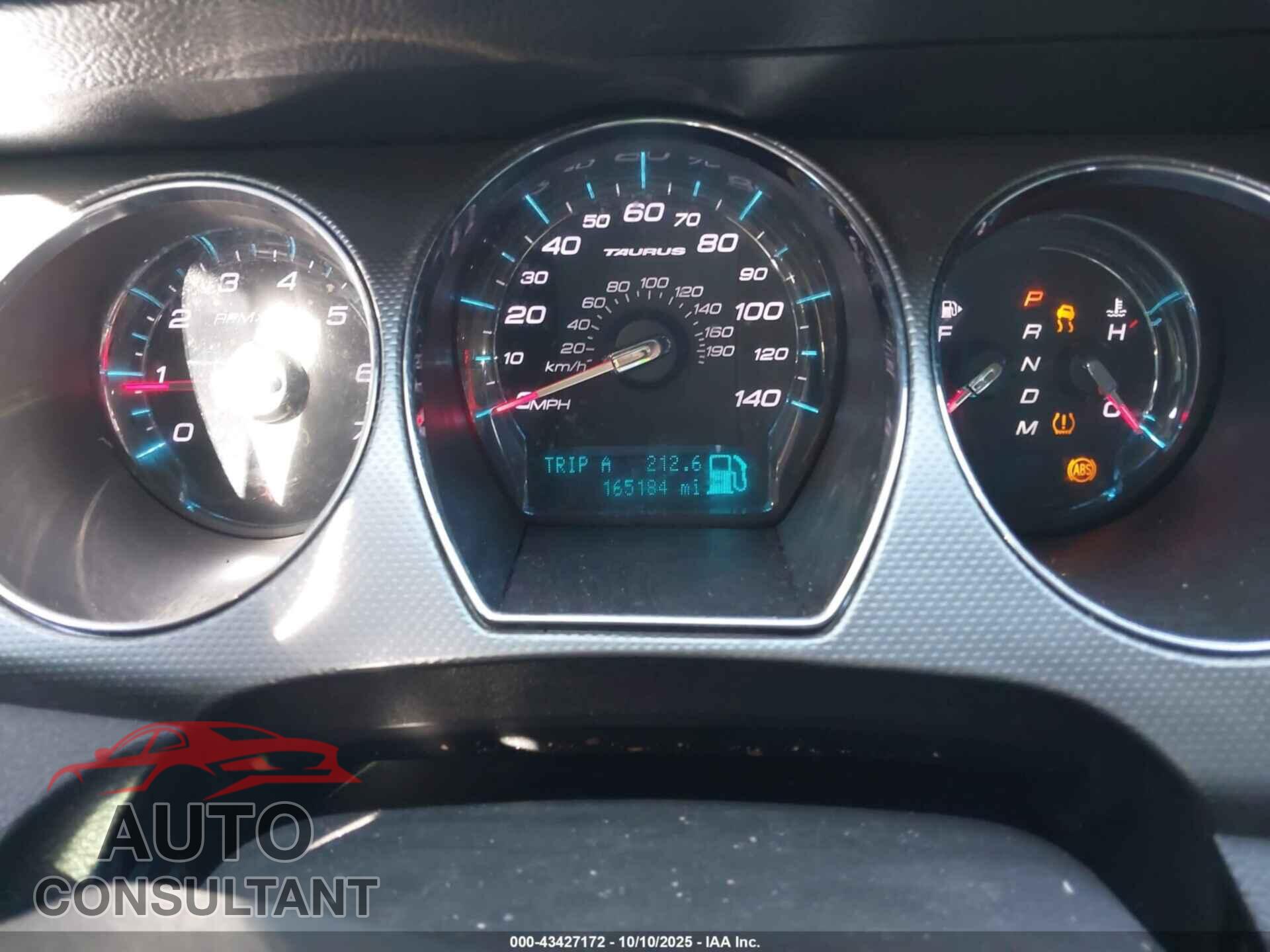 FORD TAURUS 2012 - 1FAHP2EW1CG111200