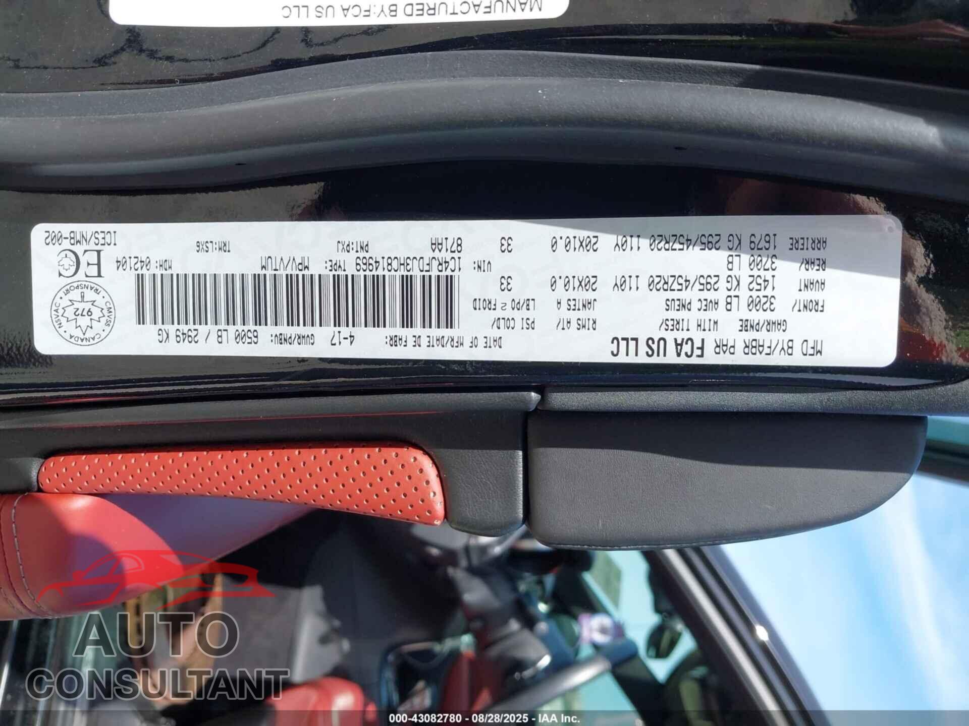 JEEP GRAND CHEROKEE 2017 - 1C4RJFDJ3HC814969