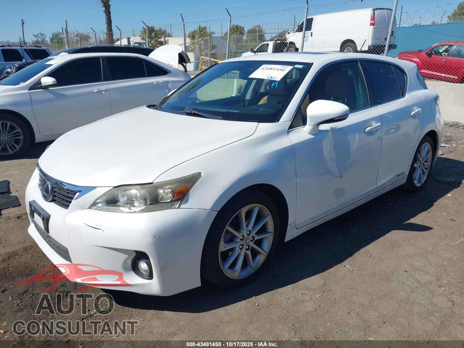 LEXUS CT 200H 2013 - JTHKD5BH7D2148765