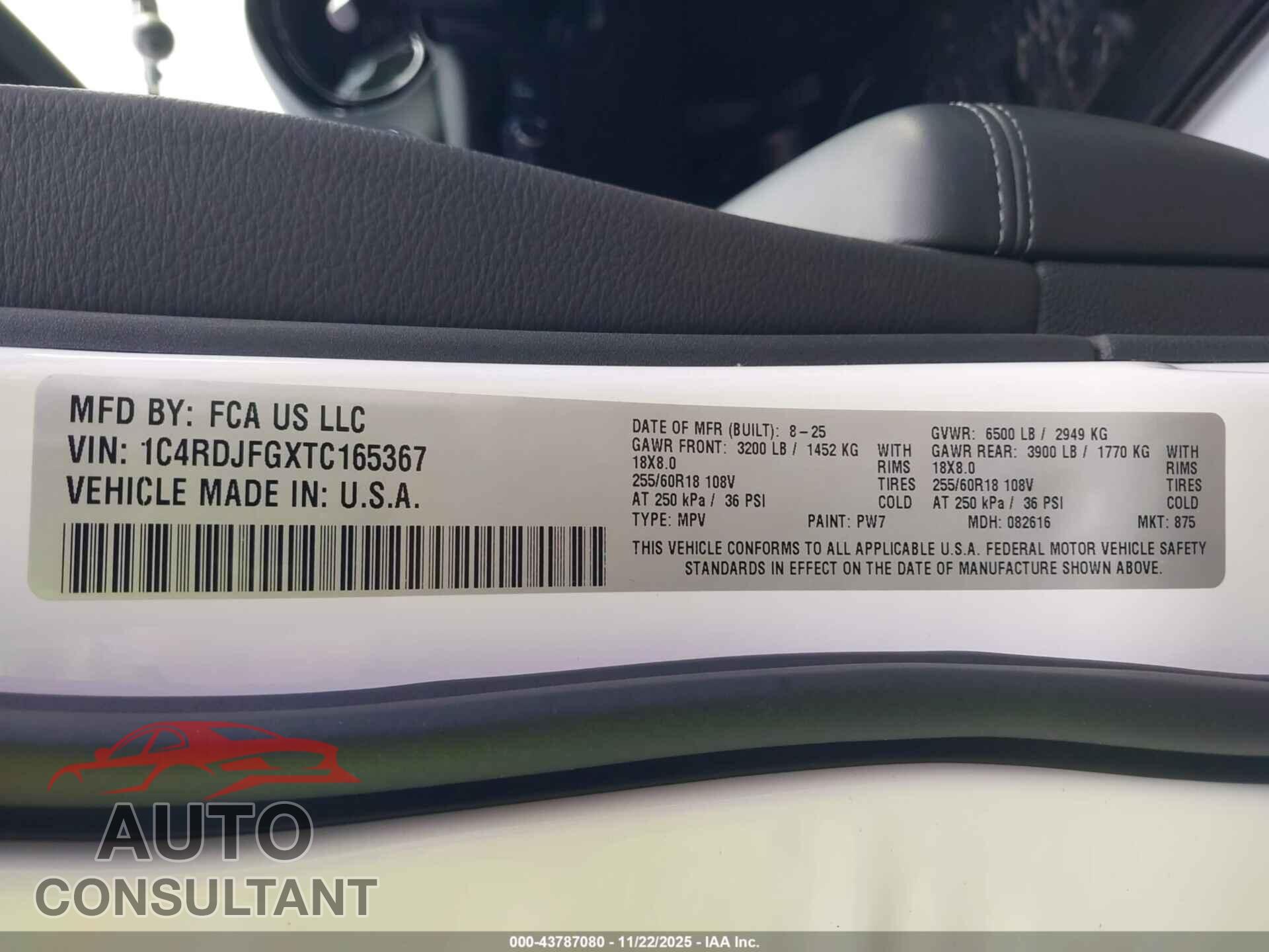 DODGE DURANGO 2026 - 1C4RDJFGXTC165367
