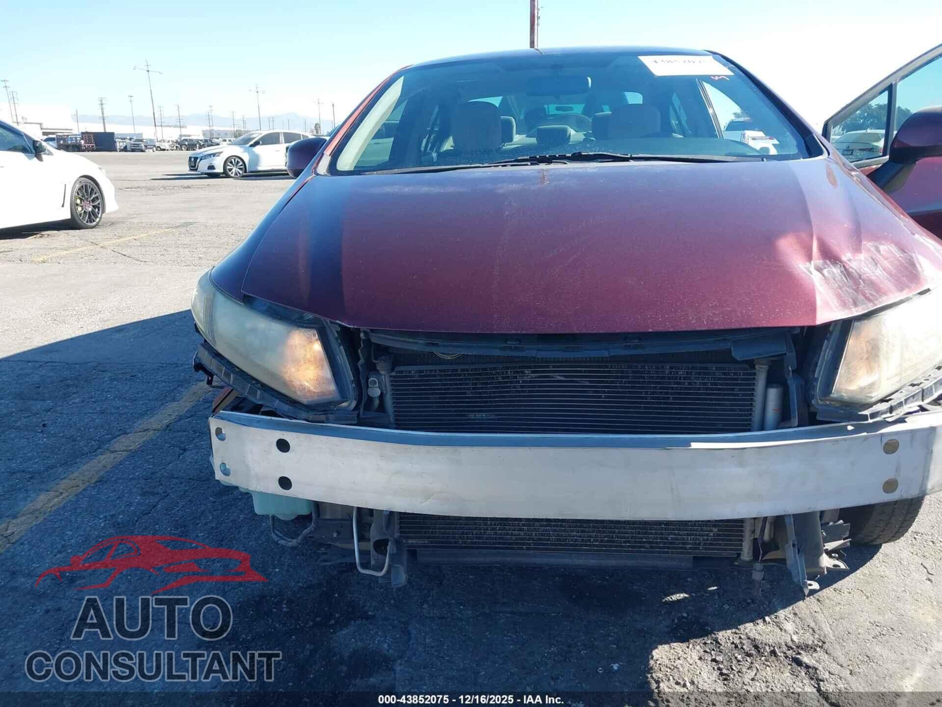 HONDA CIVIC 2013 - 19XFB2F55DE244355