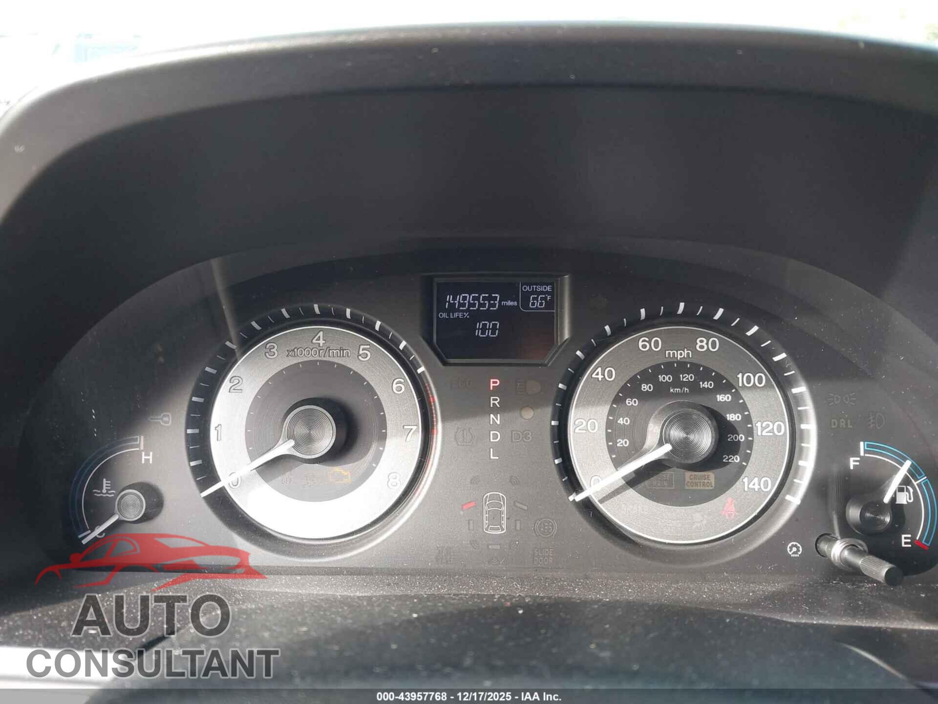 HONDA ODYSSEY 2012 - 5FNRL5H48CB007769