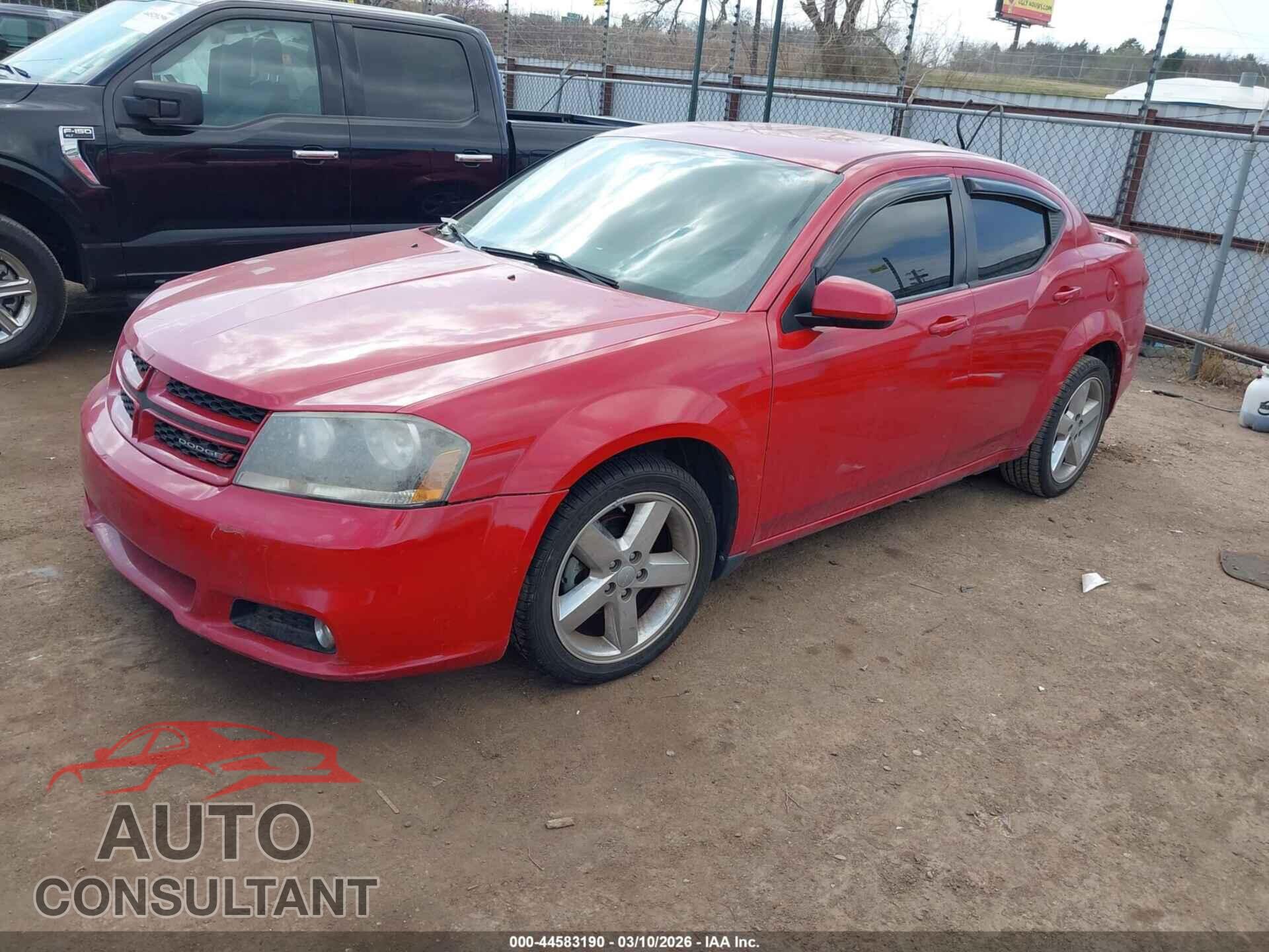 DODGE AVENGER 2013 - 1C3CDZCB8DN716001