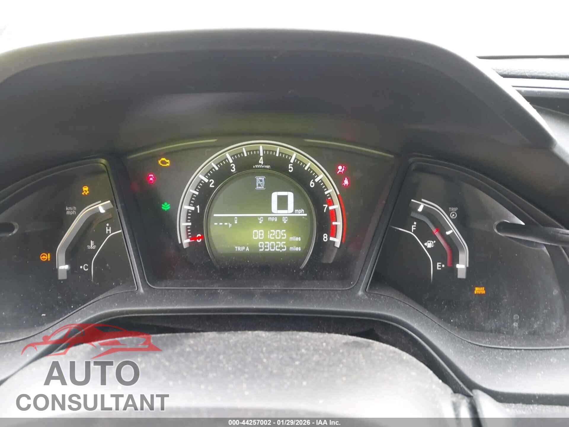 HONDA CIVIC 2017 - 19XFC2F53HE043458
