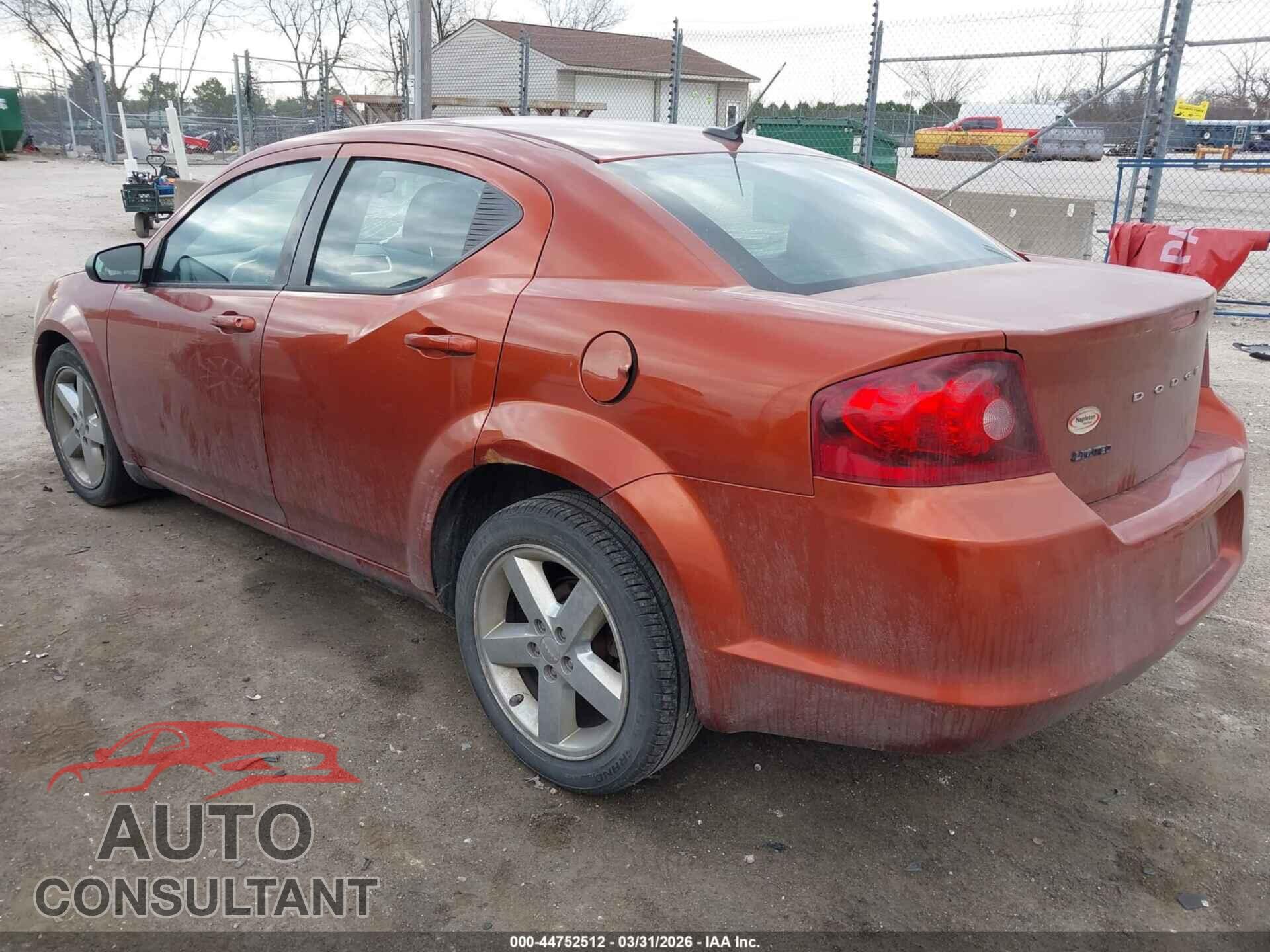 DODGE AVENGER 2012 - 1C3CDZAB4CN182299